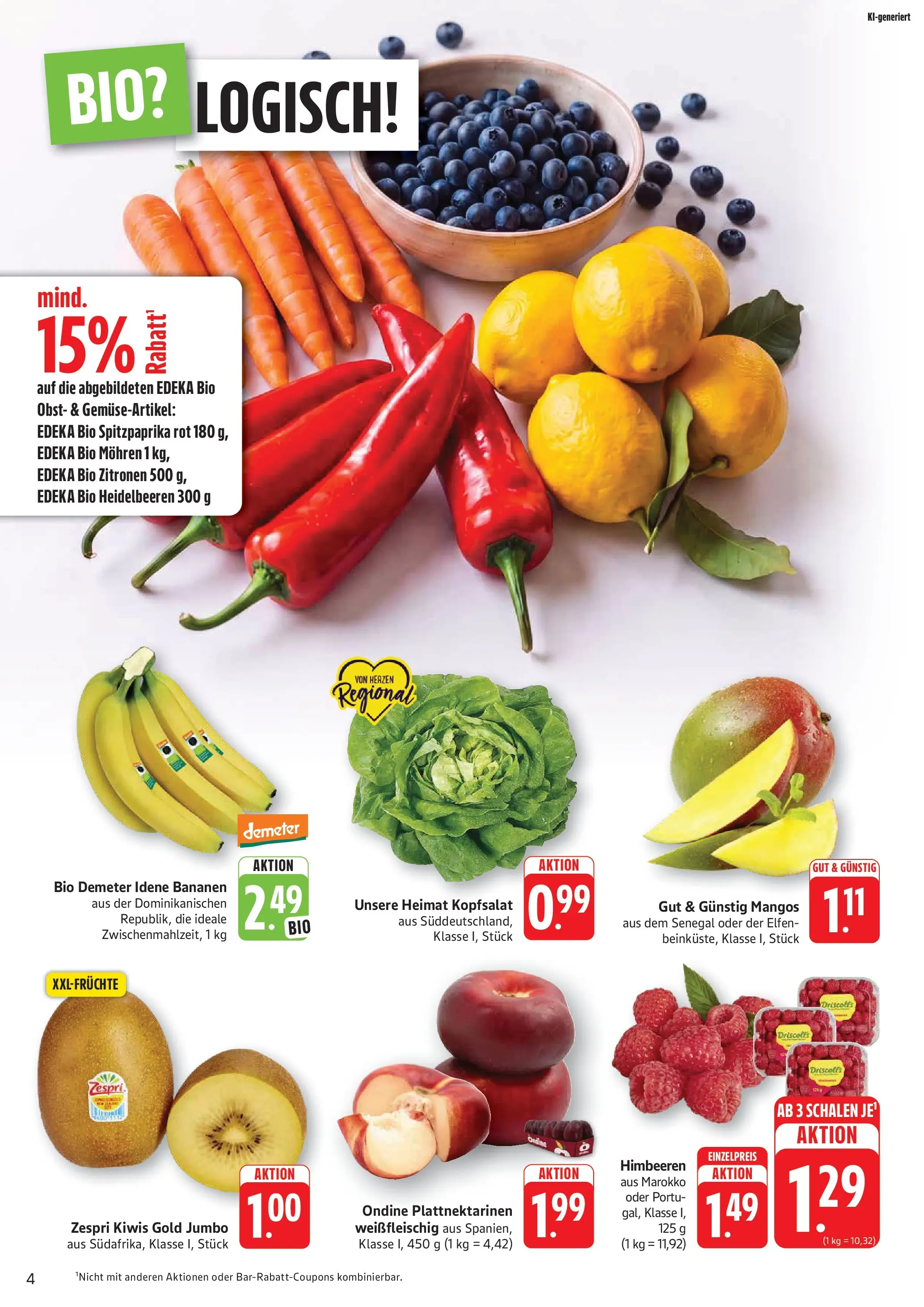 Edeka Prospekt Altrip (ab 03.08.2026) » Angebote Online | Seite: 4 | Produkte: Bananen, Mohren, Obst, Zitronen