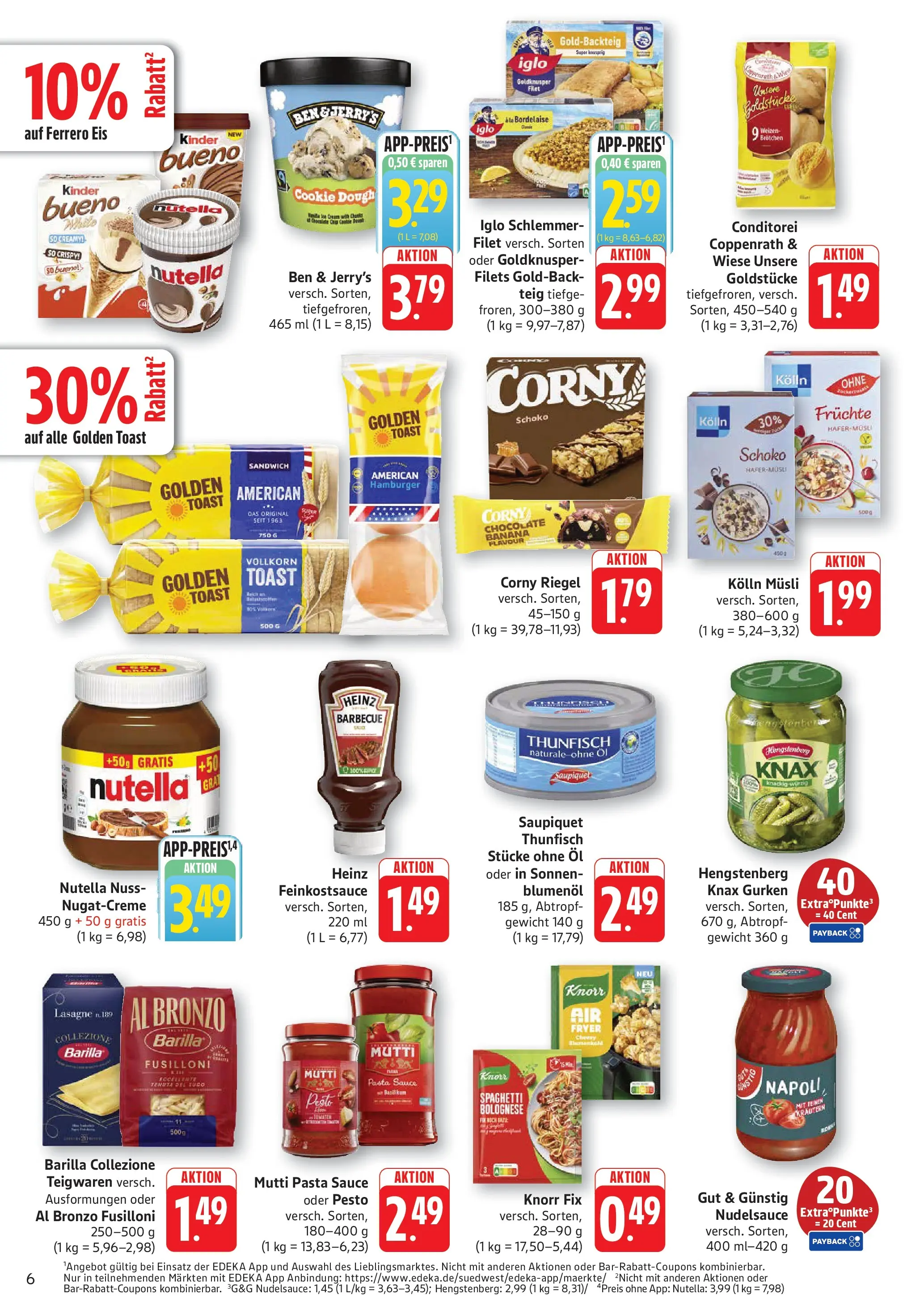 Edeka Prospekt Altrip (ab 03.08.2026) » Angebote Online | Seite: 6 | Produkte: Corny riegel, Kolln, Öl, Blumenkohl