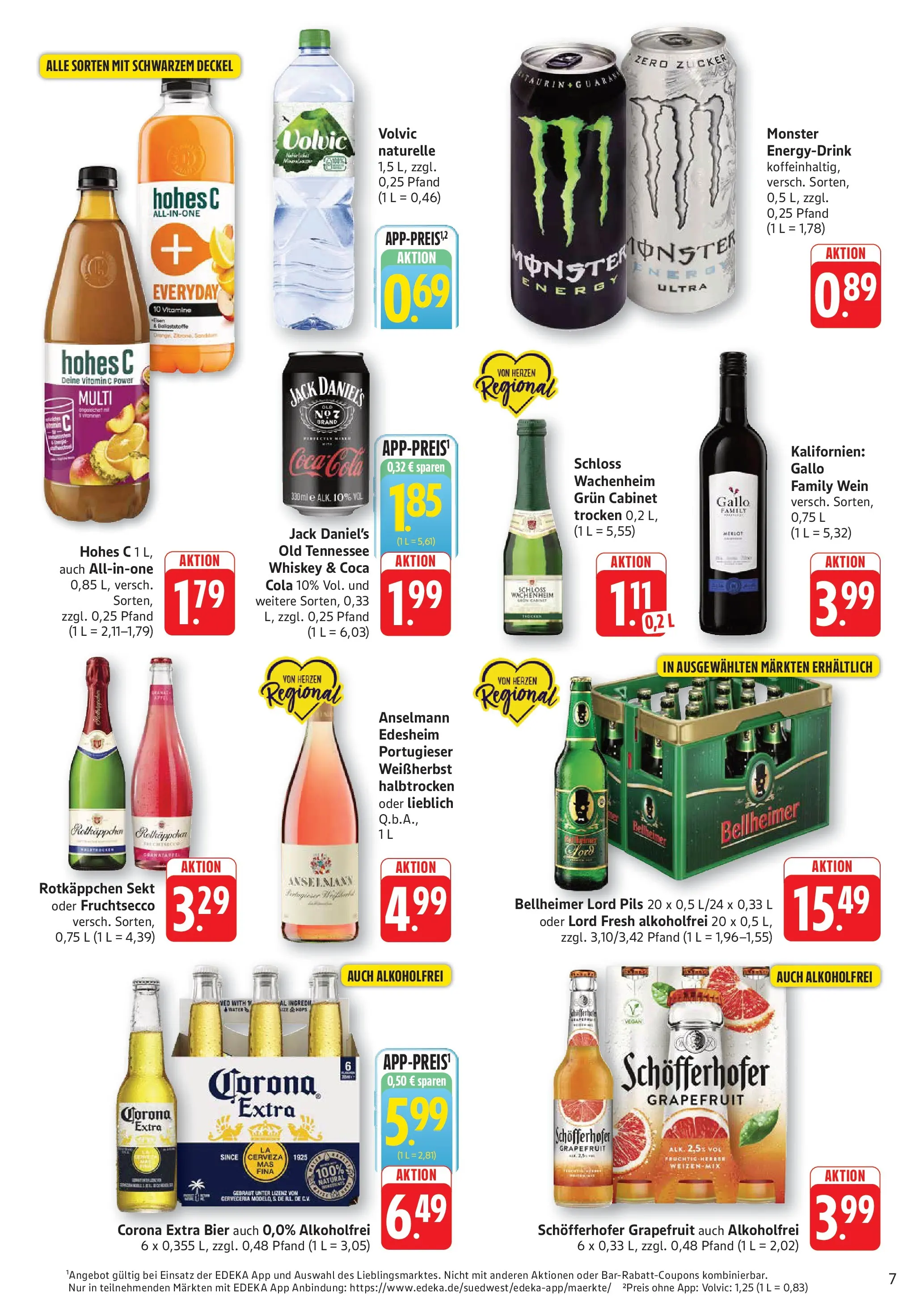 Edeka Prospekt Altrip (ab 03.08.2026) » Angebote Online | Seite: 7 | Produkte: Bier, Monster, Grapefruit, Zucker