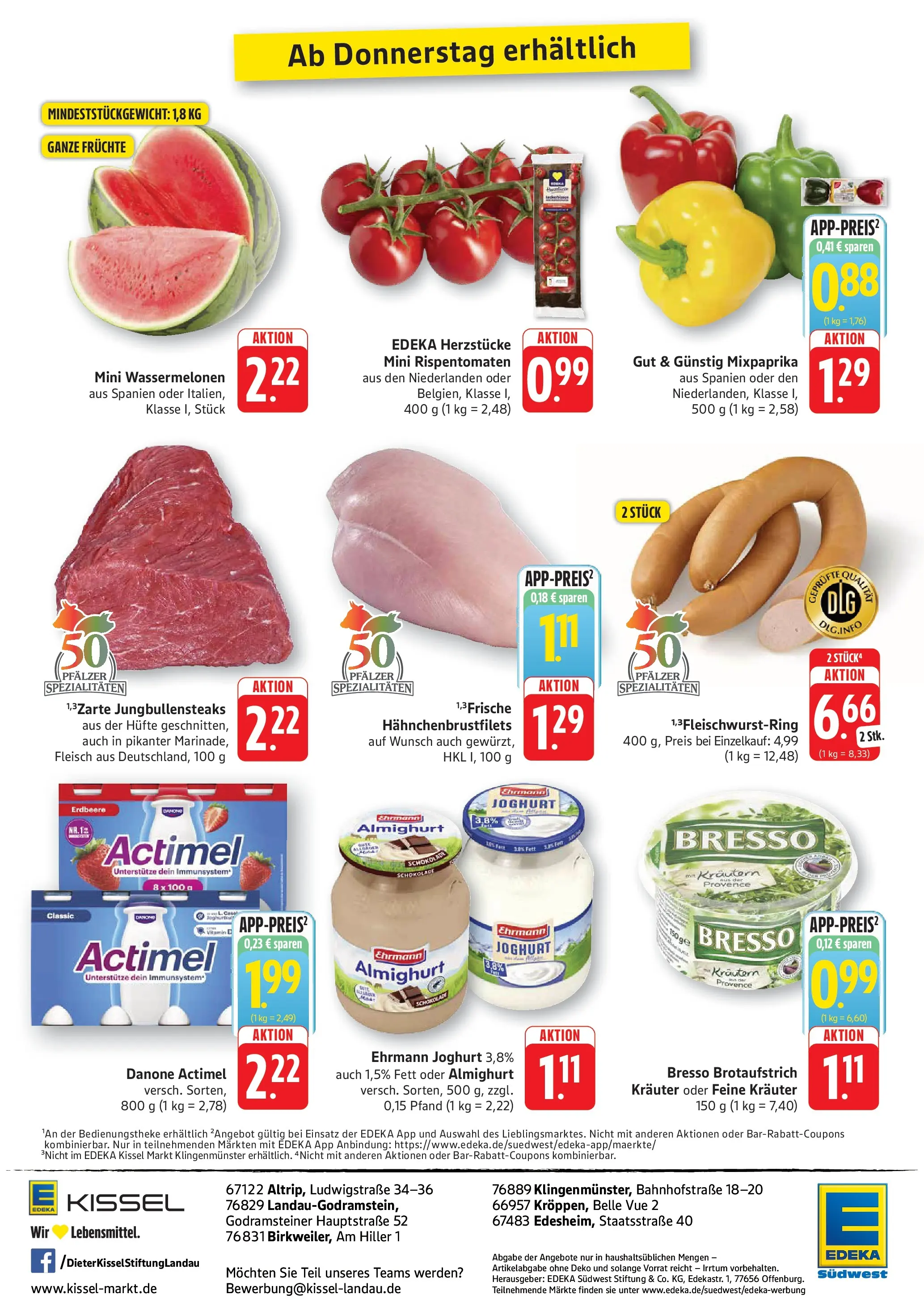 Edeka Prospekt Altrip (ab 03.08.2026) » Angebote Online | Seite: 10 | Produkte: Ehrmann almighurt, Schokolade, Bresso, Fleisch