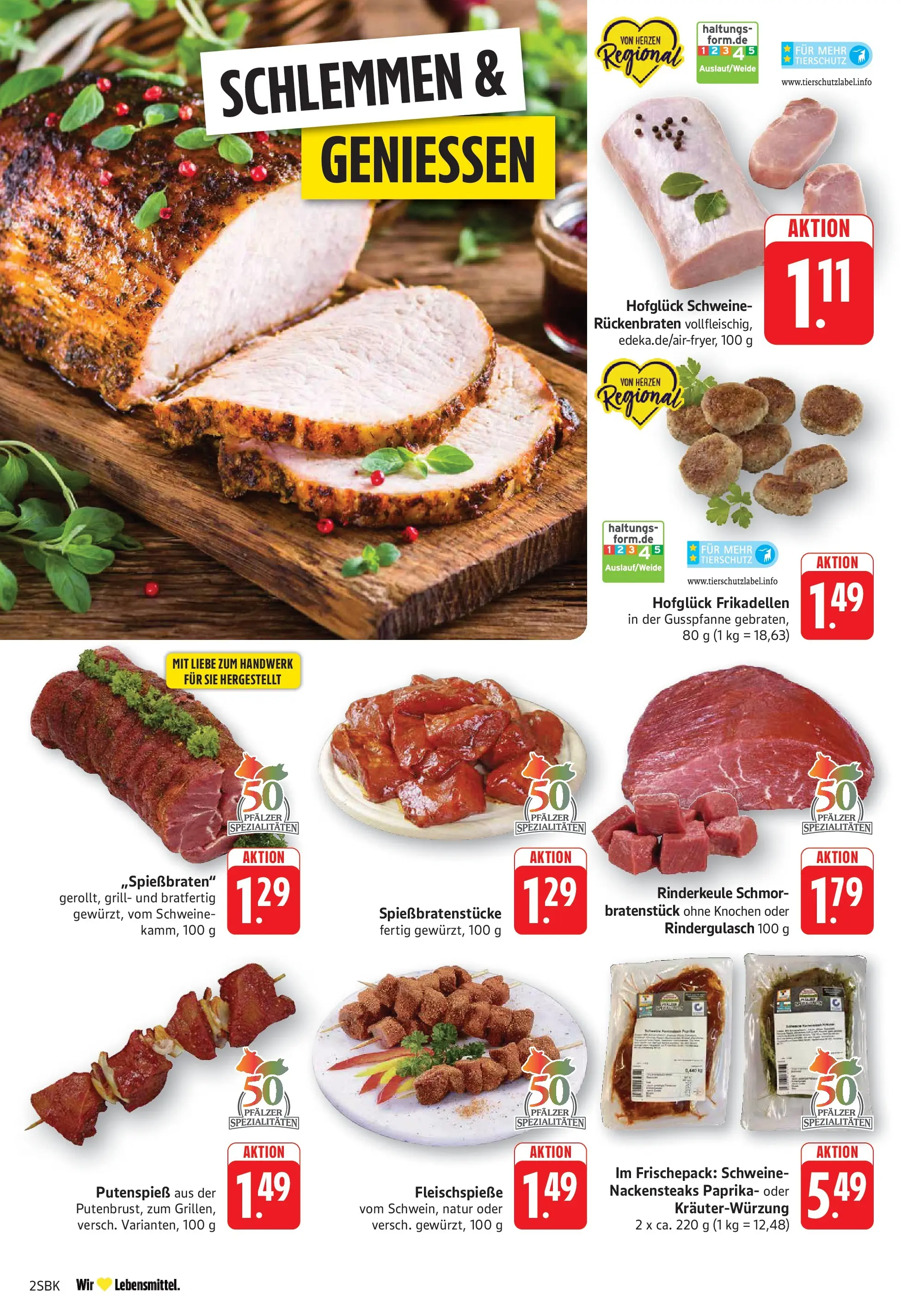 Edeka Prospekt Bad Bergzabern (ab 03.08.2026) » Angebote Online | Seite: 2 | Produkte: Nackensteaks, Grill, Rindergulasch, Paprika