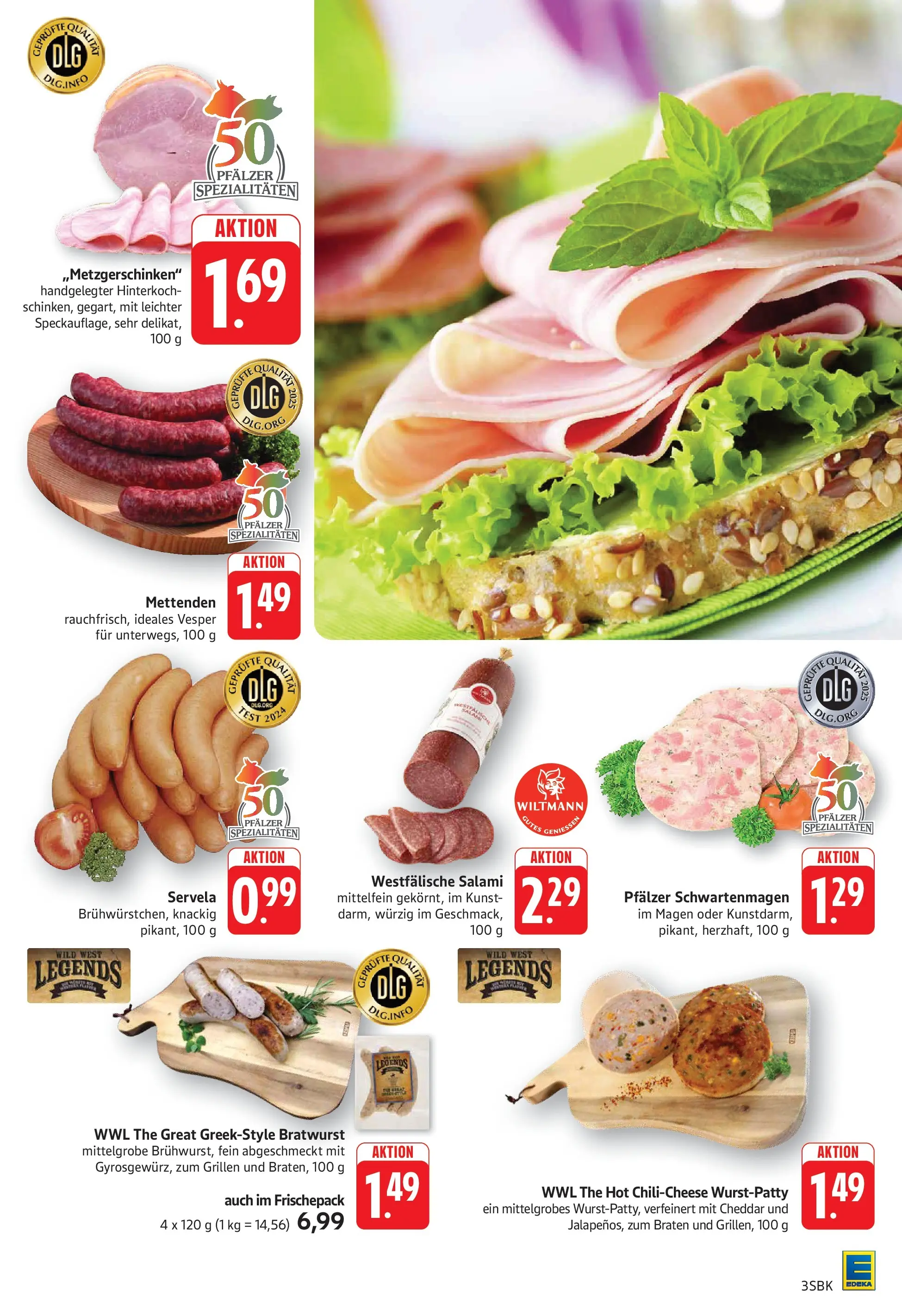 Edeka Prospekt Bad Bergzabern (ab 03.08.2026) » Angebote Online | Seite: 3 | Produkte: Bratwurst, Salami