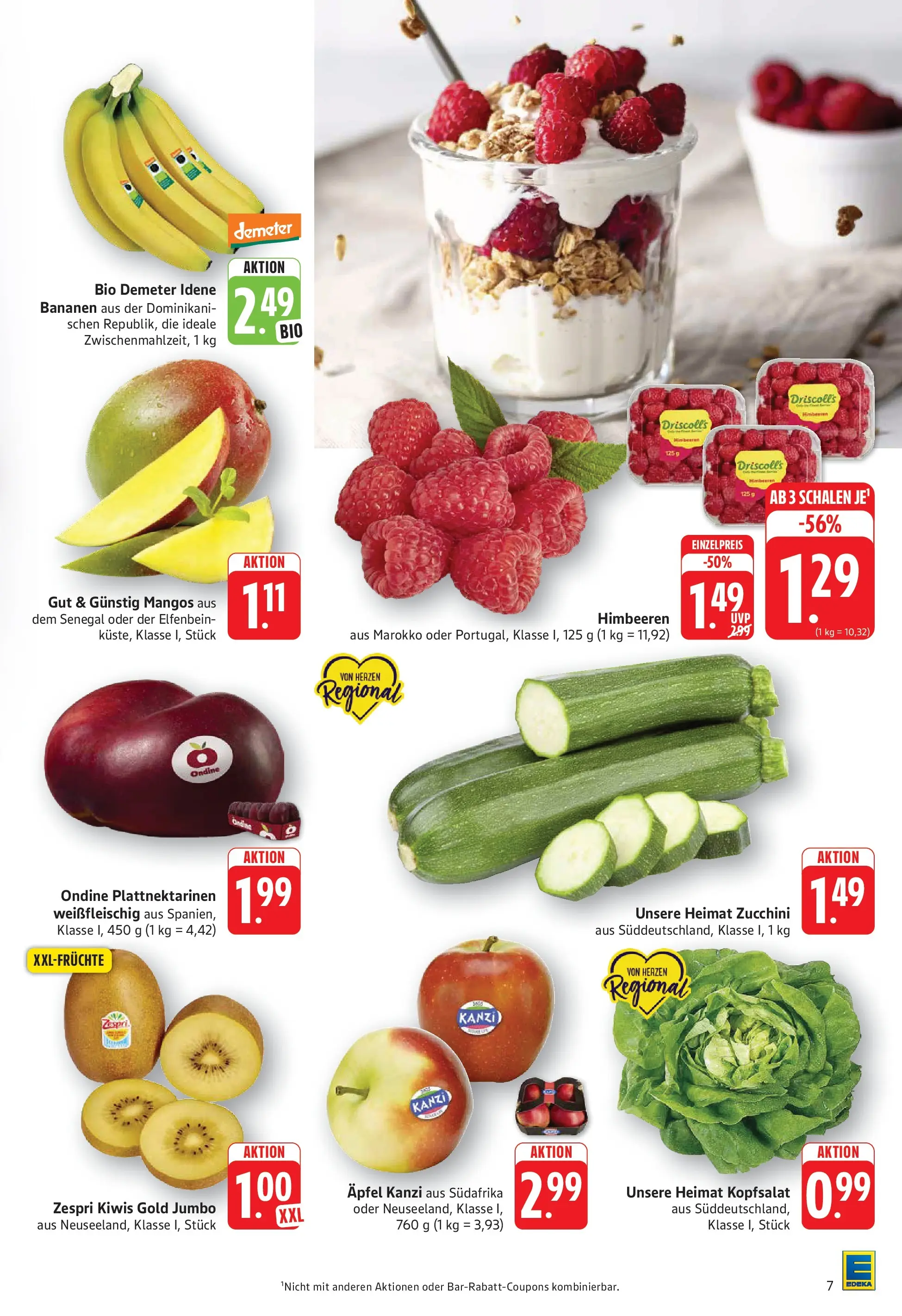 Edeka Prospekt Bad Bergzabern (ab 03.08.2026) » Angebote Online | Seite: 7 | Produkte: Himbeeren, Äpfel, Bananen, Zucchini