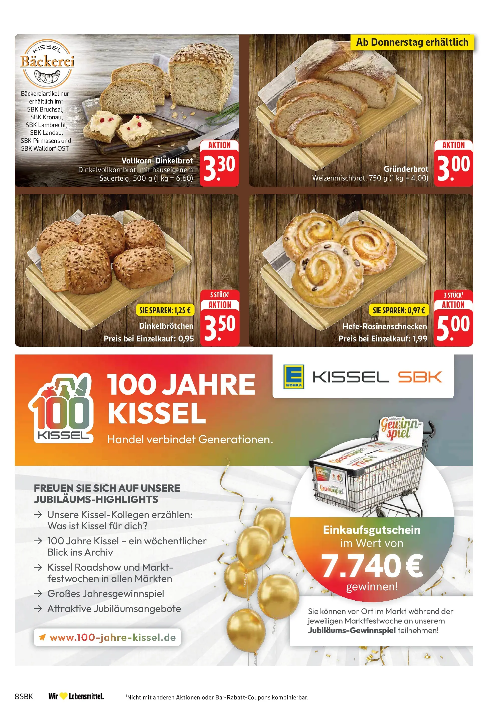 Edeka Prospekt Bad Bergzabern (ab 03.08.2026) » Angebote Online | Seite: 8 | Produkte: Spiel, Bäckerei