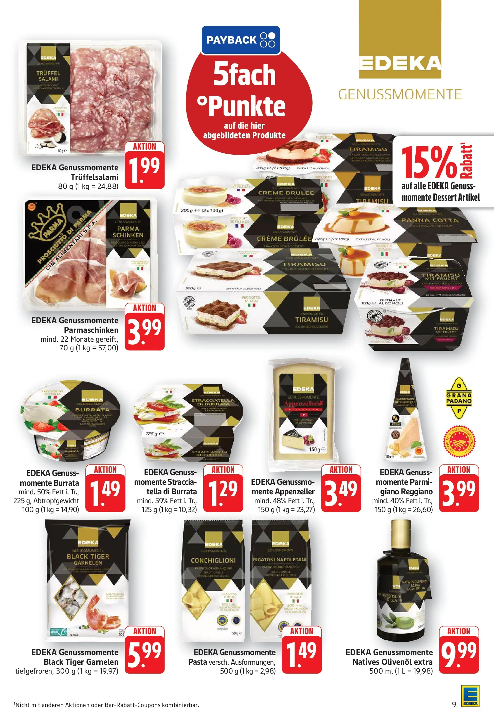 Edeka Prospekt Bad Bergzabern (ab 03.08.2026) » Angebote Online | Seite: 9 | Produkte: Olivenol, Garnelen, Creme, Burrata