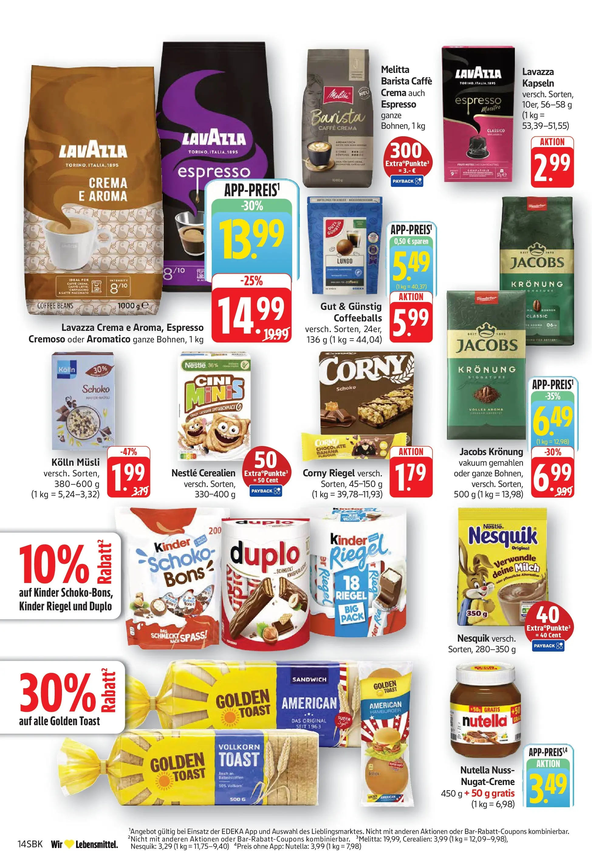 Edeka Prospekt Bad Bergzabern (ab 03.08.2026) » Angebote Online | Seite: 14 | Produkte: Musli, Nesquik, Kinder riegel, Duplo riegel