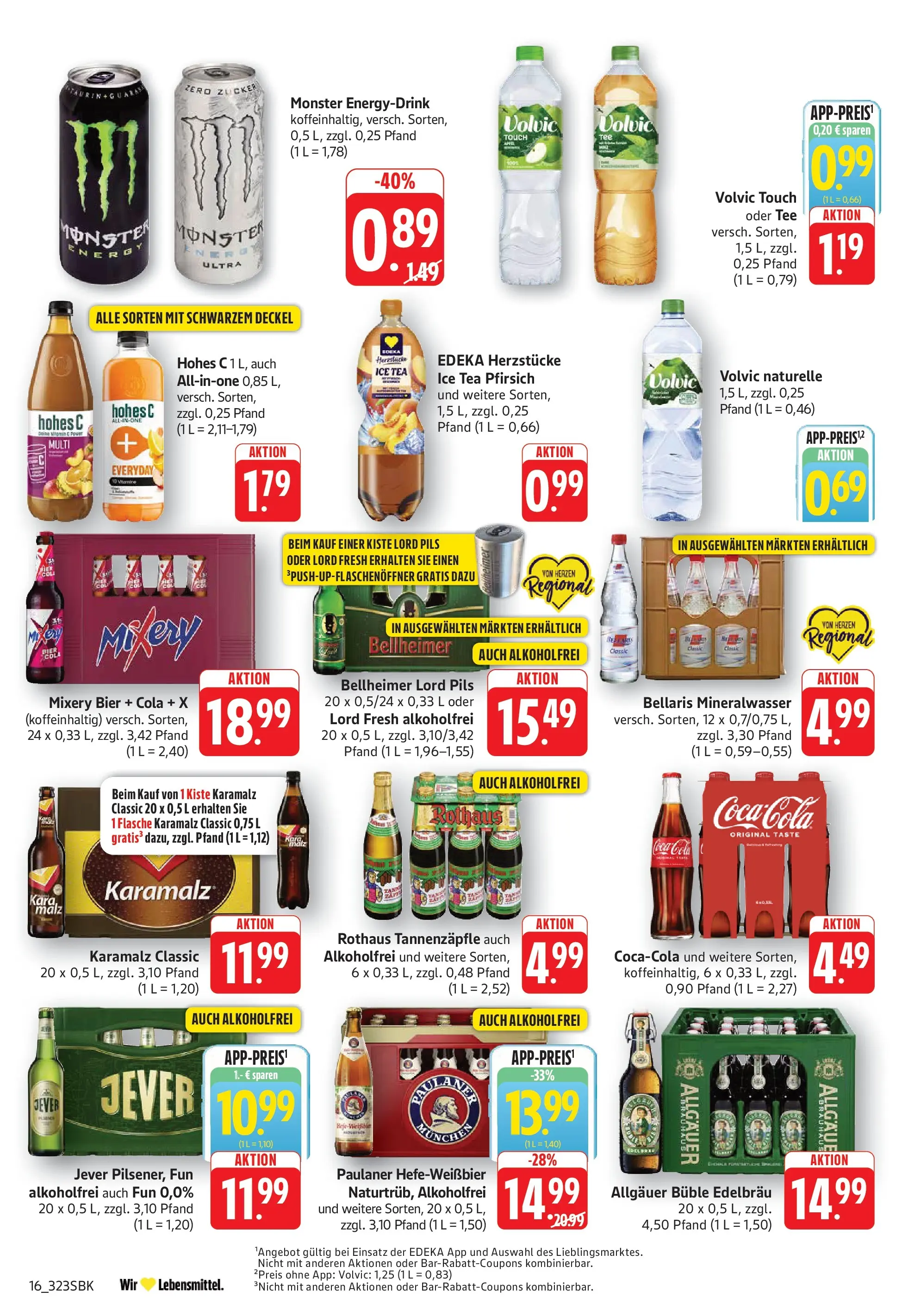 Edeka Prospekt Bad Bergzabern (ab 03.08.2026) » Angebote Online | Seite: 16 | Produkte: Bier, Monster, Zucker, Jever