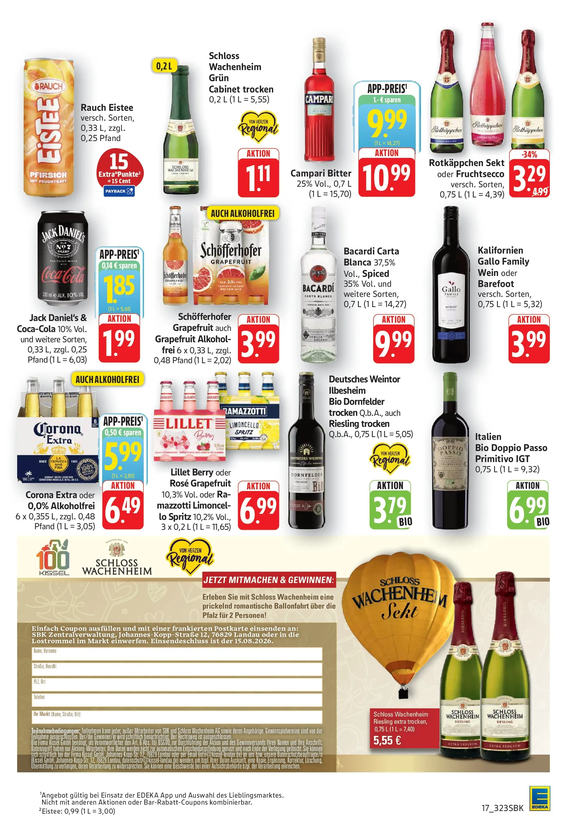 Edeka Prospekt Bad Bergzabern (ab 03.08.2026) » Angebote Online | Seite: 17 | Produkte: Sekt, Jack Daniel's, Grapefruit, Ramazzotti