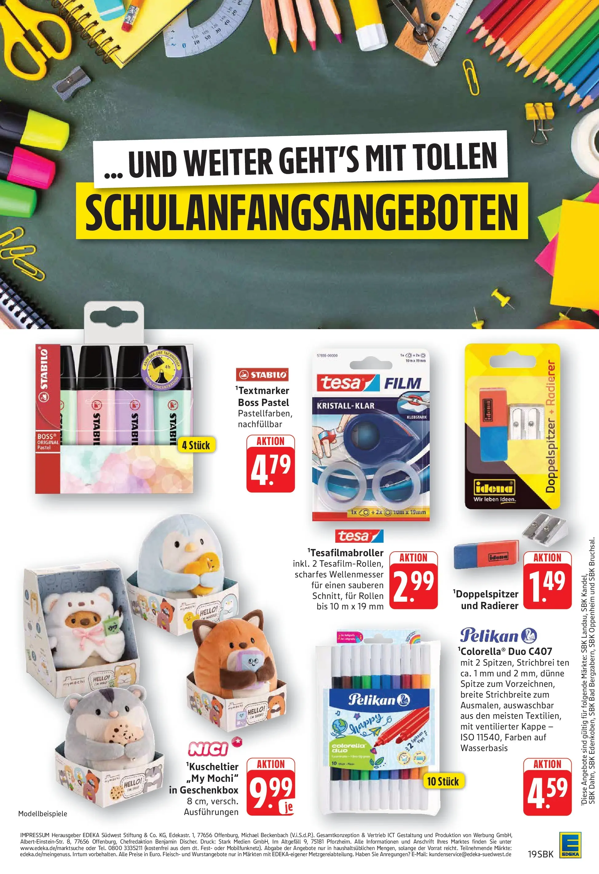 Edeka Prospekt Bad Bergzabern (ab 03.08.2026) » Angebote Online | Seite: 19 | Produkte: Bad, Kappe, Fleisch, Mochi