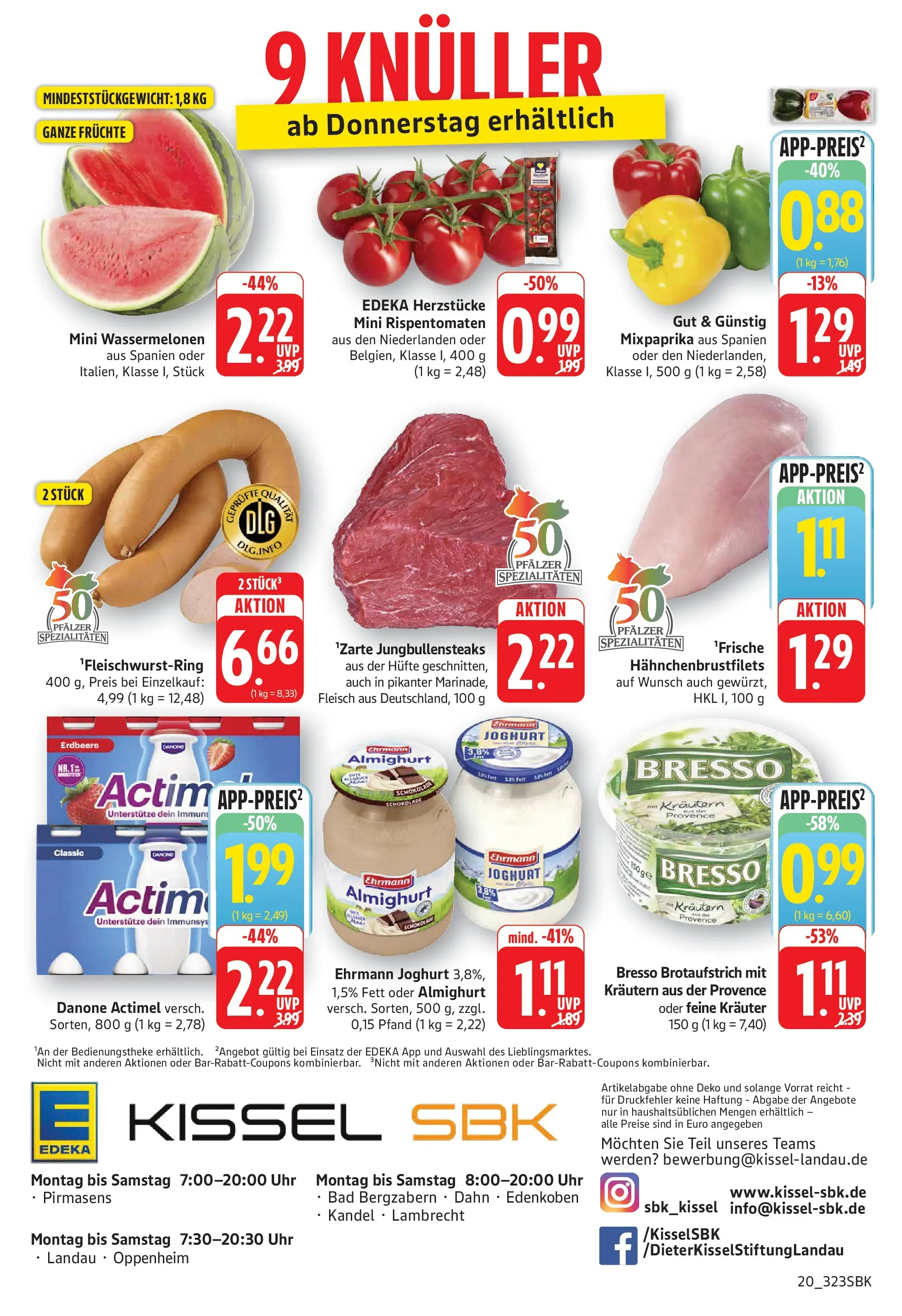Edeka Prospekt Bad Bergzabern (ab 03.08.2026) » Angebote Online | Seite: 20 | Produkte: Actimel, Bad, Fleisch, Uhr