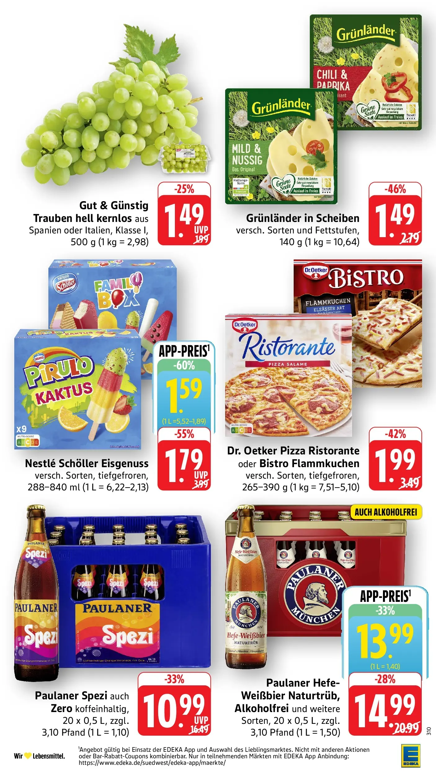 Edeka Prospekt Vaihingen-Kleinglattbach (ab 03.08.2026) » Angebote Online | Seite: 2 | Produkte: Weißbier, Paprika, Grunlander, Pizza