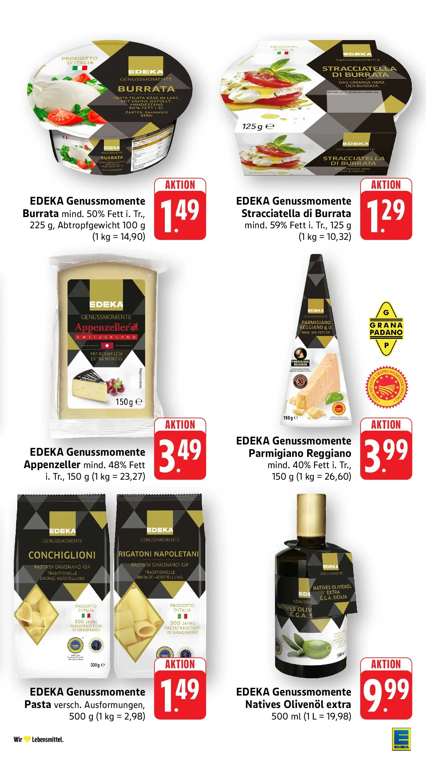 Edeka Prospekt Eppstein (ab 03.08.2026) » Angebote Online | Seite: 17 | Produkte: Olivenol, Burrata, Pasta, Sahne