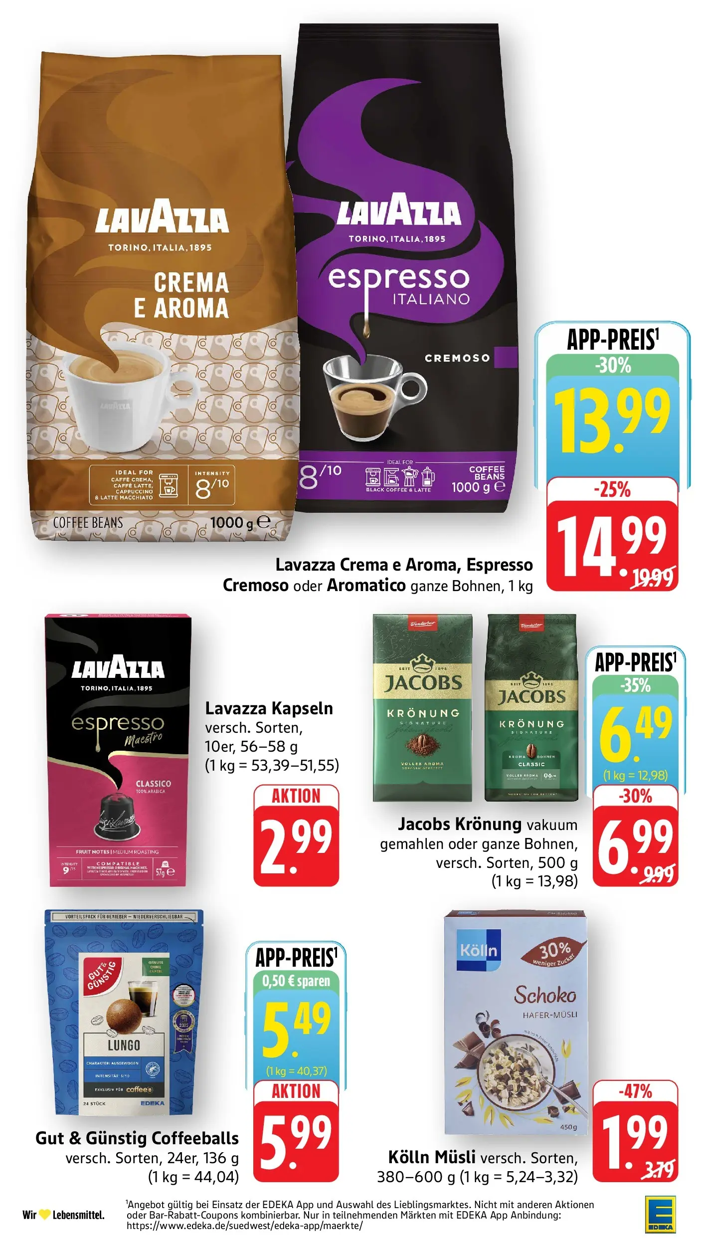 Edeka Prospekt Eppstein (ab 03.08.2026) » Angebote Online | Seite: 18 | Produkte: Musli, Lavazza, Kolln, Zucker