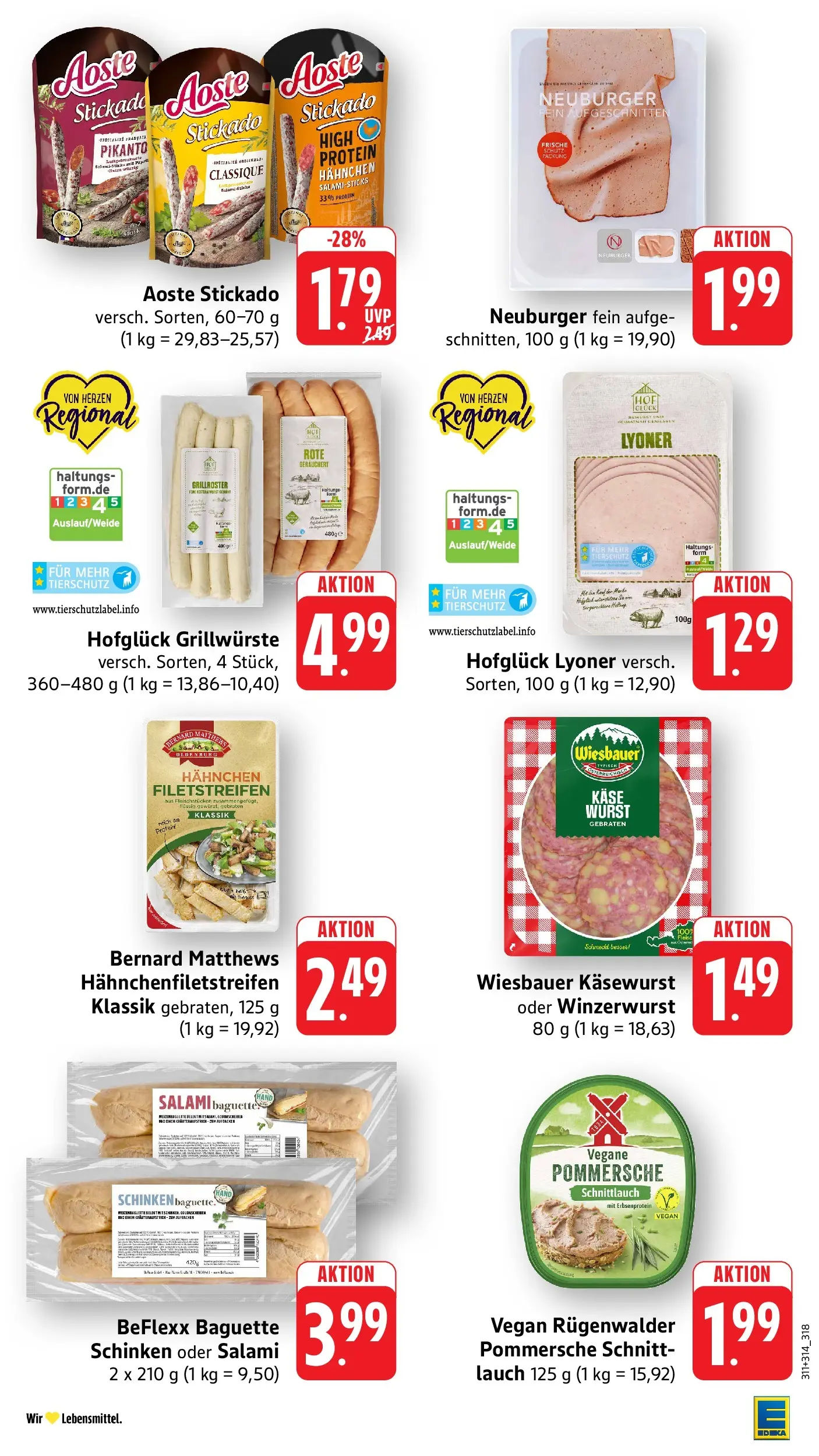 Edeka Prospekt Vaihingen-Kleinglattbach (ab 03.08.2026) » Angebote Online | Seite: 14 | Produkte: Hahnchen, Käse, Baguette, Schinken