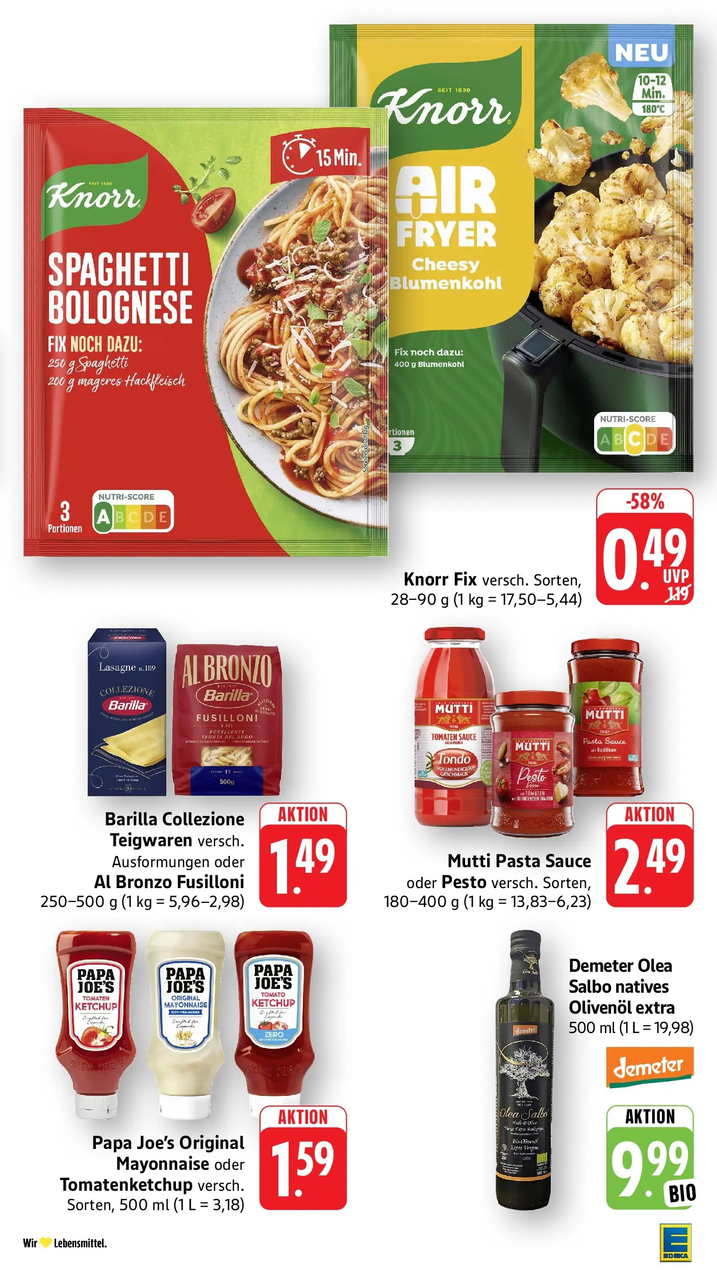 Edeka Prospekt Eppstein (ab 03.08.2026) » Angebote Online | Seite: 21 | Produkte: Knorr fix, Olivenol, Mayonnaise, Ketchup