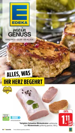 Edeka Prospekt Beckingen ab 03.08.2026 gültig