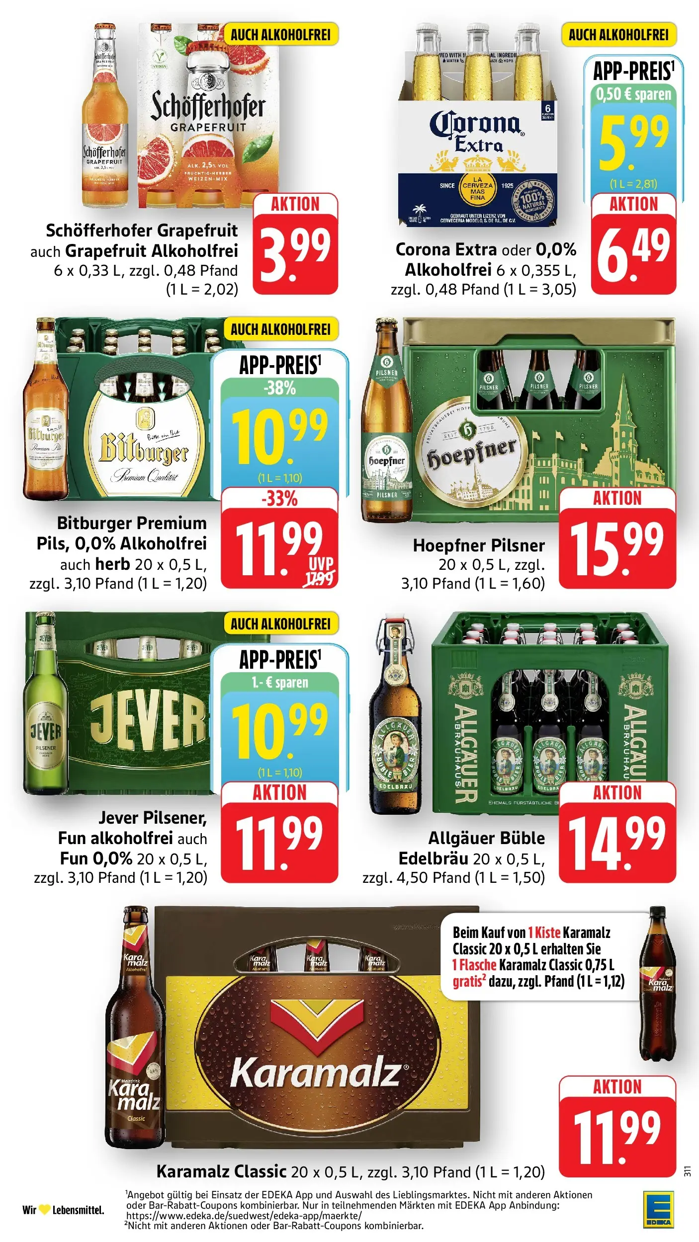Edeka Prospekt Karlsruhe-Daxlanden (ab 03.08.2026) » Angebote Online | Seite: 27 | Produkte: Bitburger, Grapefruit, Jever