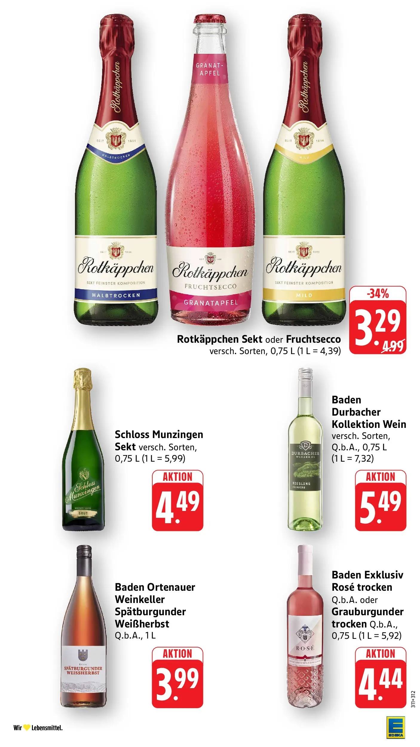 Edeka Prospekt Offenburg (ab 03.08.2026) » Angebote Online | Seite: 28 | Produkte: Rotkappchen sekt, Sekt, Äpfel, Wein