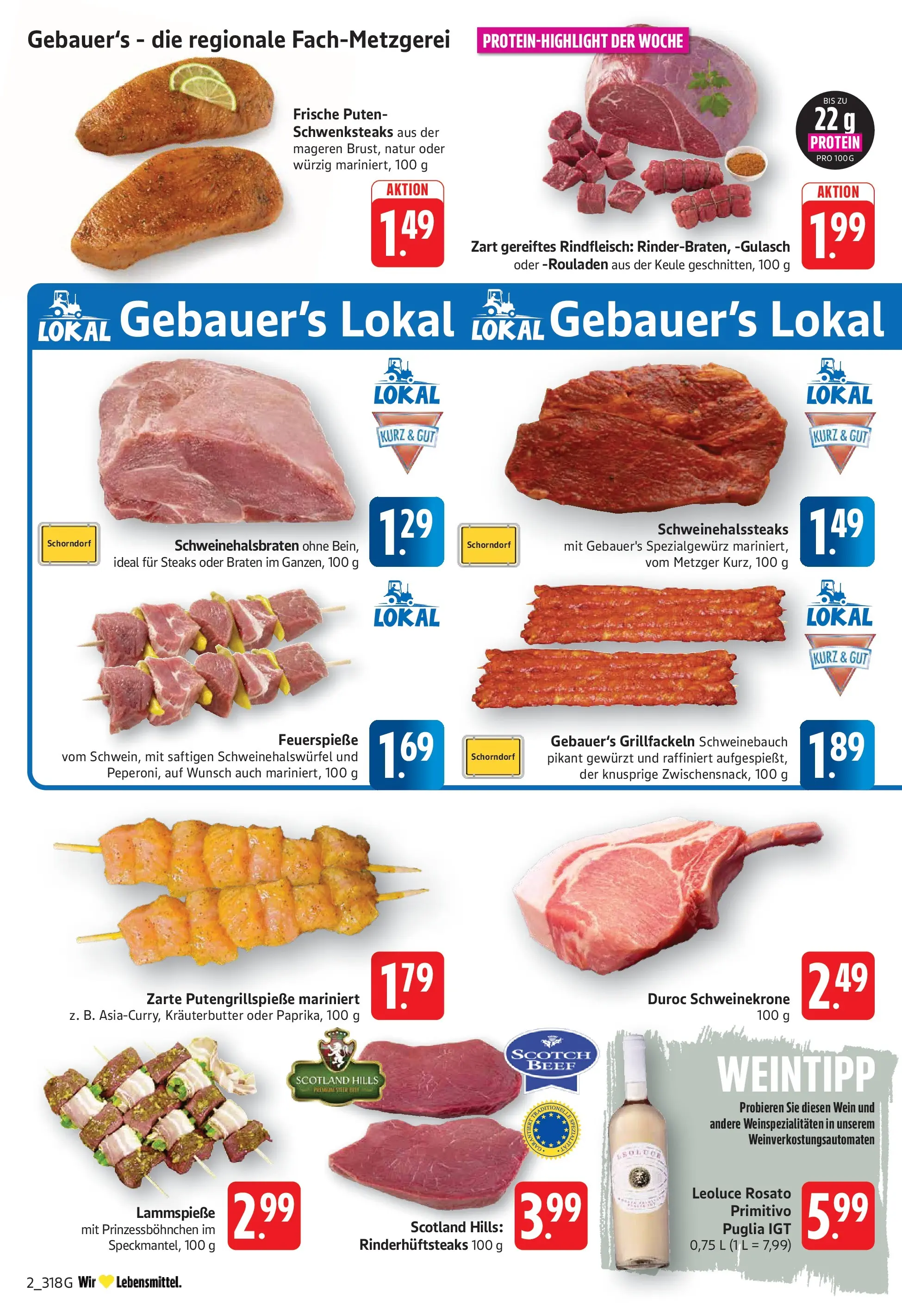 Edeka Prospekt Göppingen (ab 03.08.2026) » Angebote Online | Seite: 2 | Produkte: Schweinebauch, Kräuterbutter, Gulasch, Wein