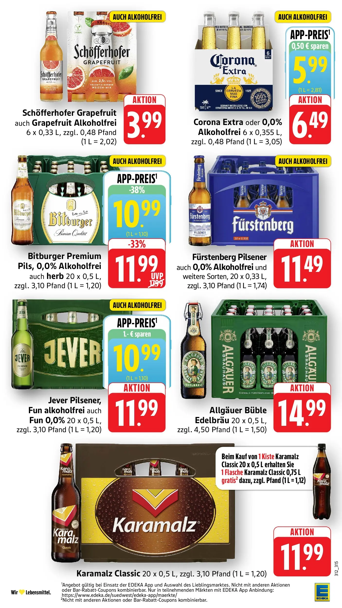 Edeka Prospekt Offenburg (ab 03.08.2026) » Angebote Online | Seite: 27 | Produkte: Bitburger, Burger, Grapefruit, Jever