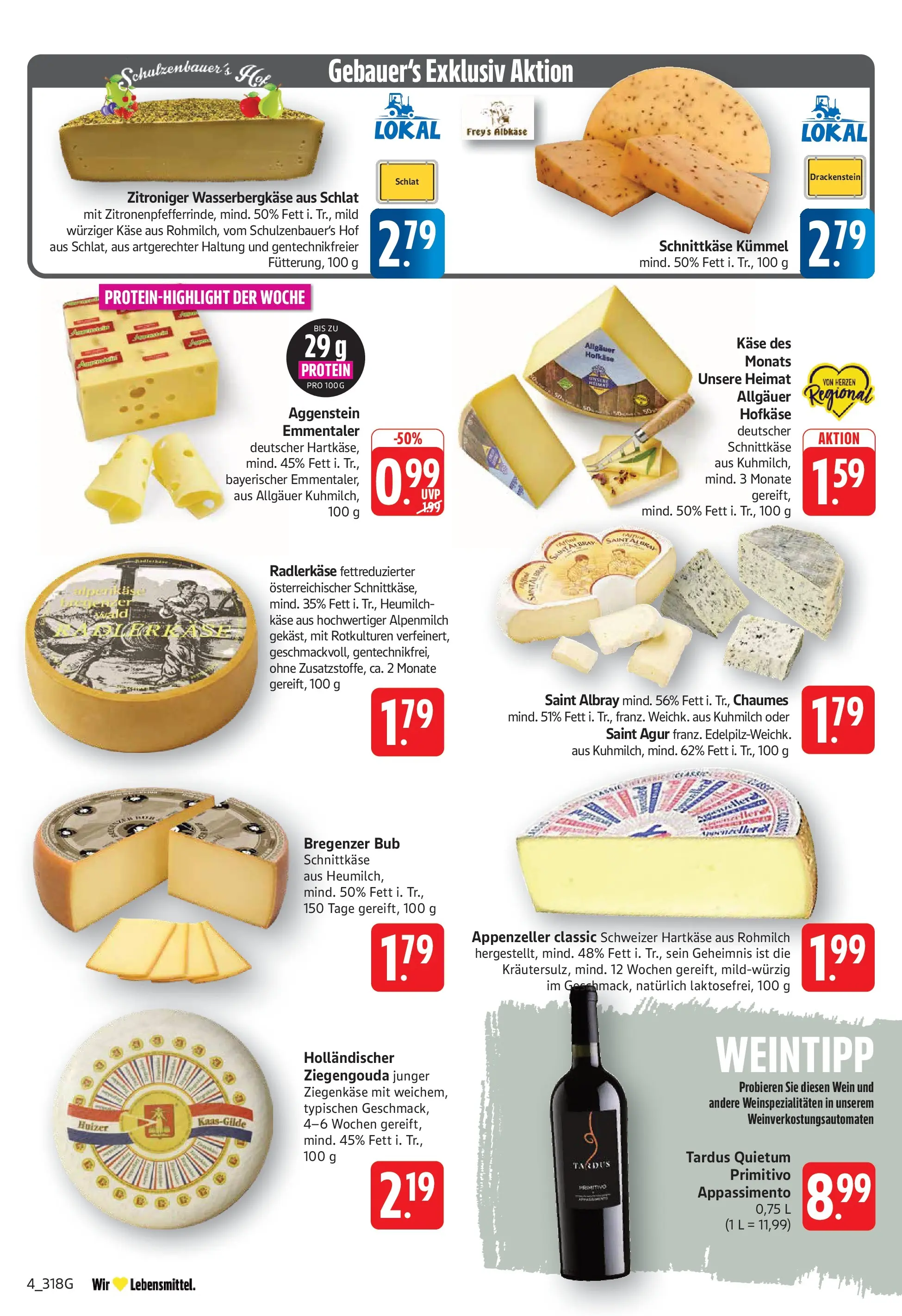 Edeka Prospekt Göppingen (ab 03.08.2026) » Angebote Online | Seite: 4 | Produkte: Käse, Ziegenkäse, Wein