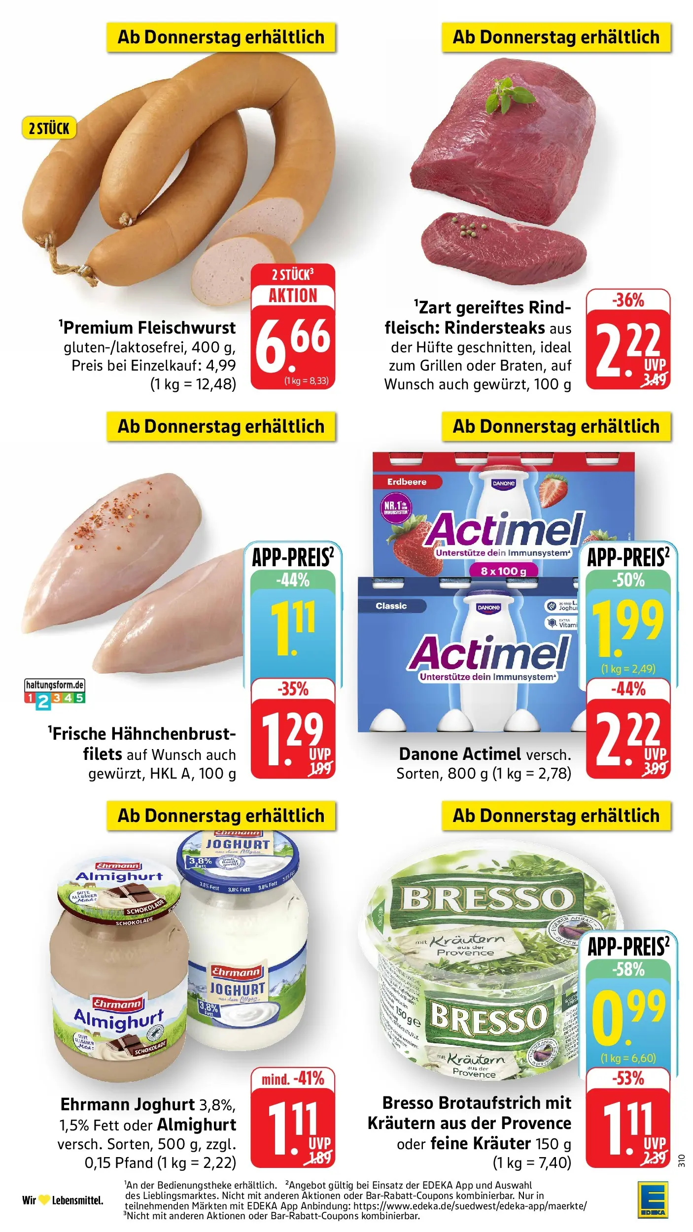 Edeka Prospekt Vaihingen-Kleinglattbach (ab 03.08.2026) » Angebote Online | Seite: 38 | Produkte: Actimel, Joghurt, Schokolade, Fleisch