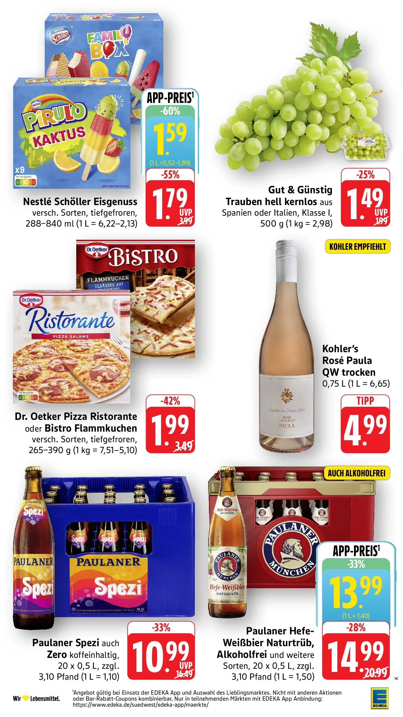 Edeka Prospekt Offenburg (ab 03.08.2026) » Angebote Online | Seite: 2 | Produkte: Ristorante, Trauben, Weißbier, Paulaner