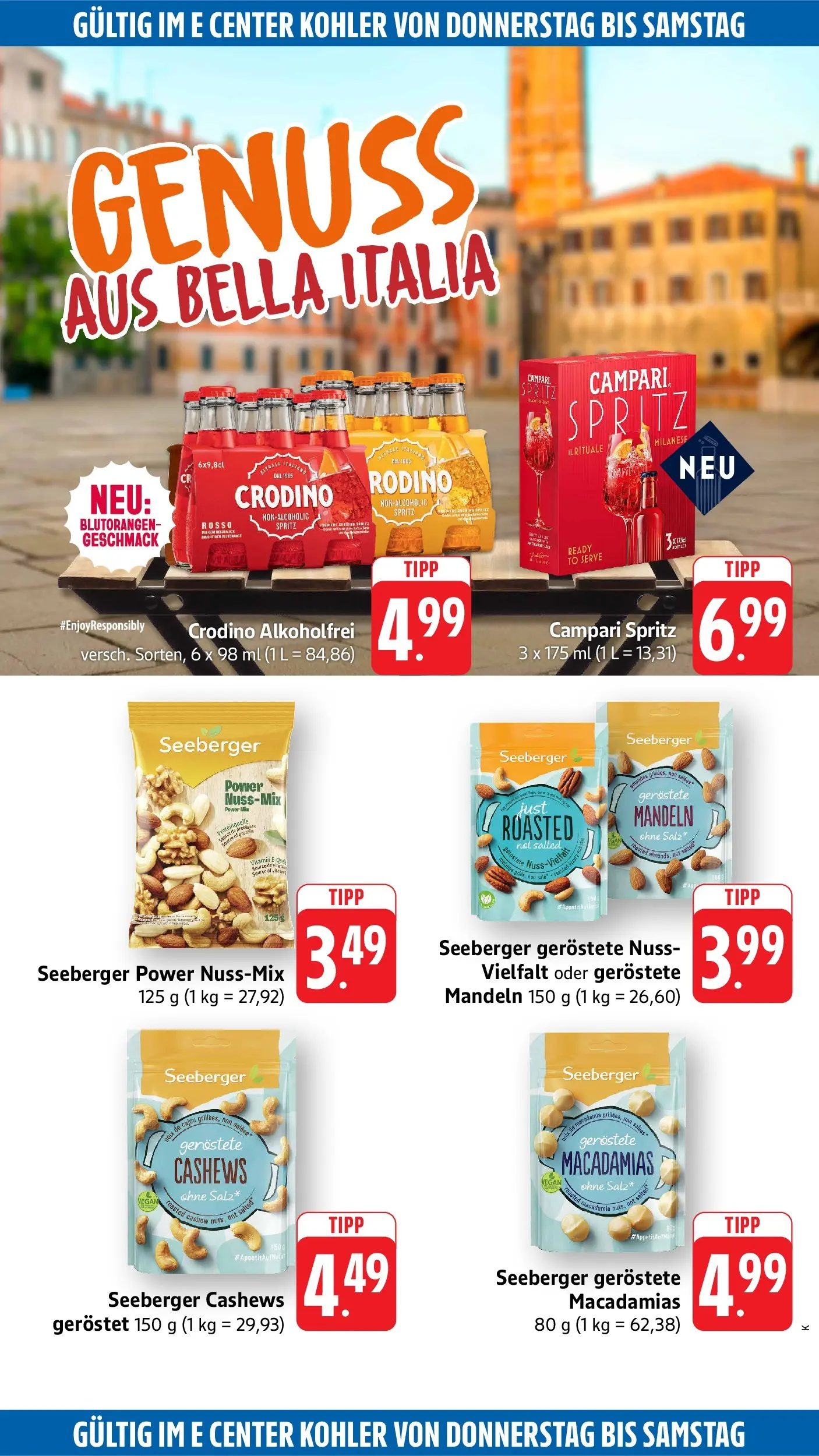 Edeka Prospekt Kehl (ab 03.08.2026) » Angebote Online | Seite: 49 | Produkte: Campari, Mandeln, Salat