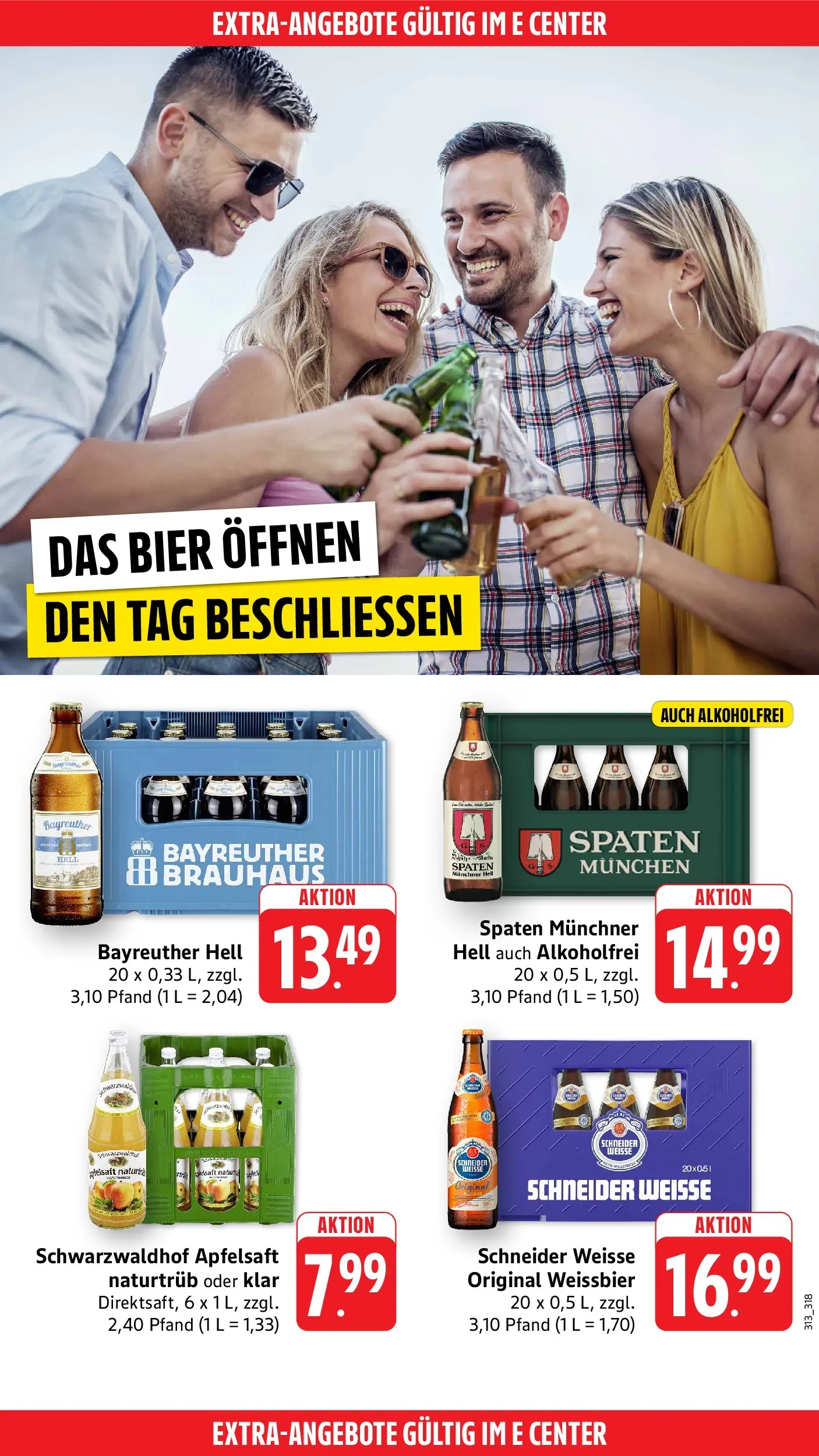 Edeka Prospekt Heilbronn (ab 03.08.2026) » Angebote Online | Seite: 44 | Produkte: Bayreuther hell, Bier, Weißbier, Apfelsaft