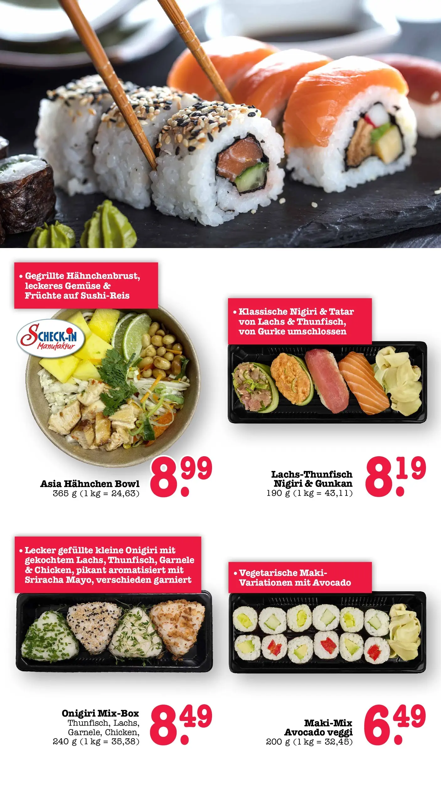 E center Prospekt Kuppenheim-Oberndorf (ab 03.08.2026) zum Blättern | Seite: 19 | Produkte: Hahnchen, Avocado, Lachs, Gemüse E center Prospekt Kuppenheim-Oberndorf (ab 03.08.2026) zum Blättern | Seite: 19 | Produkte: Hahnchen, Avocado, Lachs, Gemüse