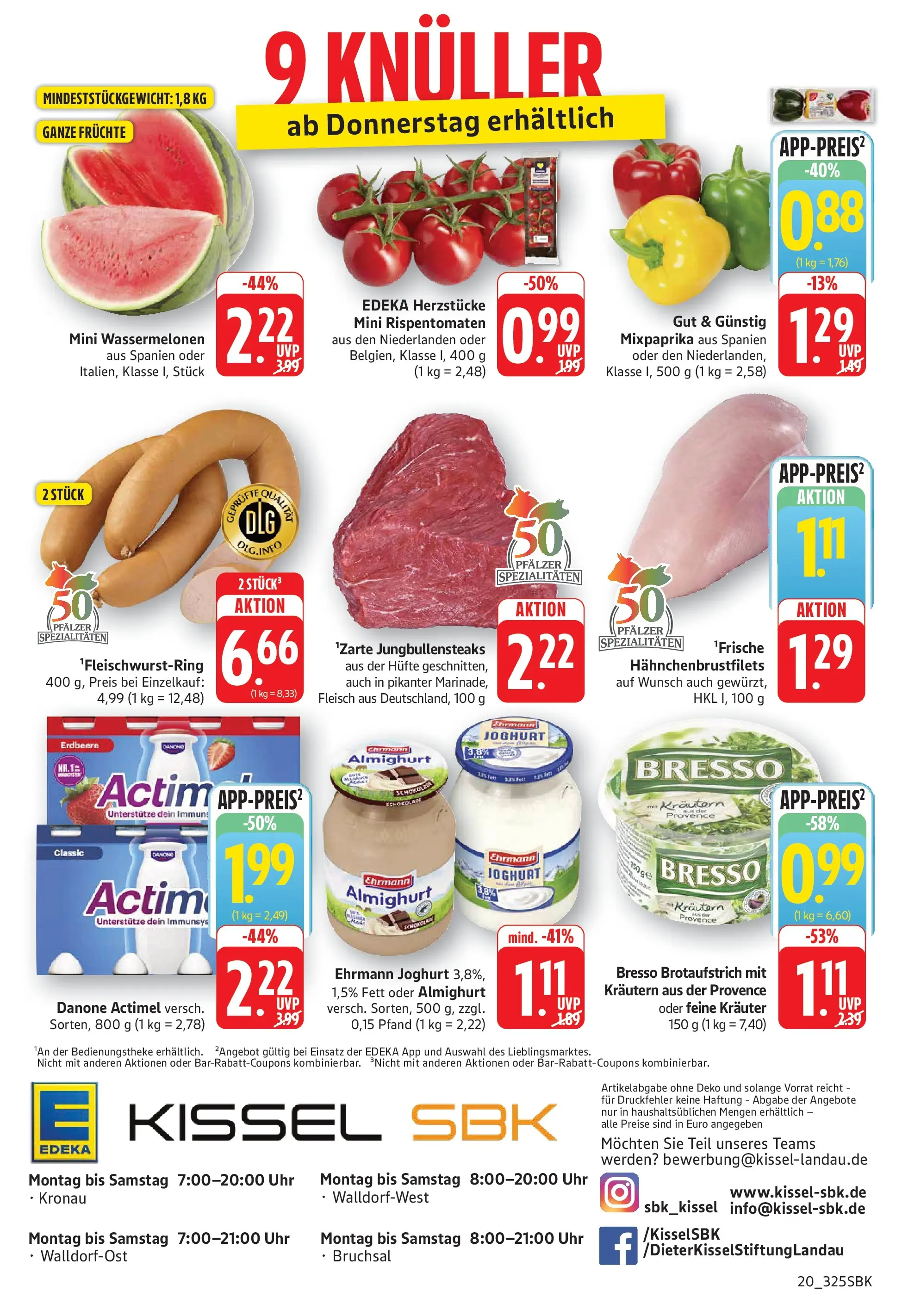 Edeka Prospekt Walldorf (ab 03.08.2026) » Angebote Online | Seite: 20 | Produkte: Actimel, Joghurt, Schokolade, Fleisch