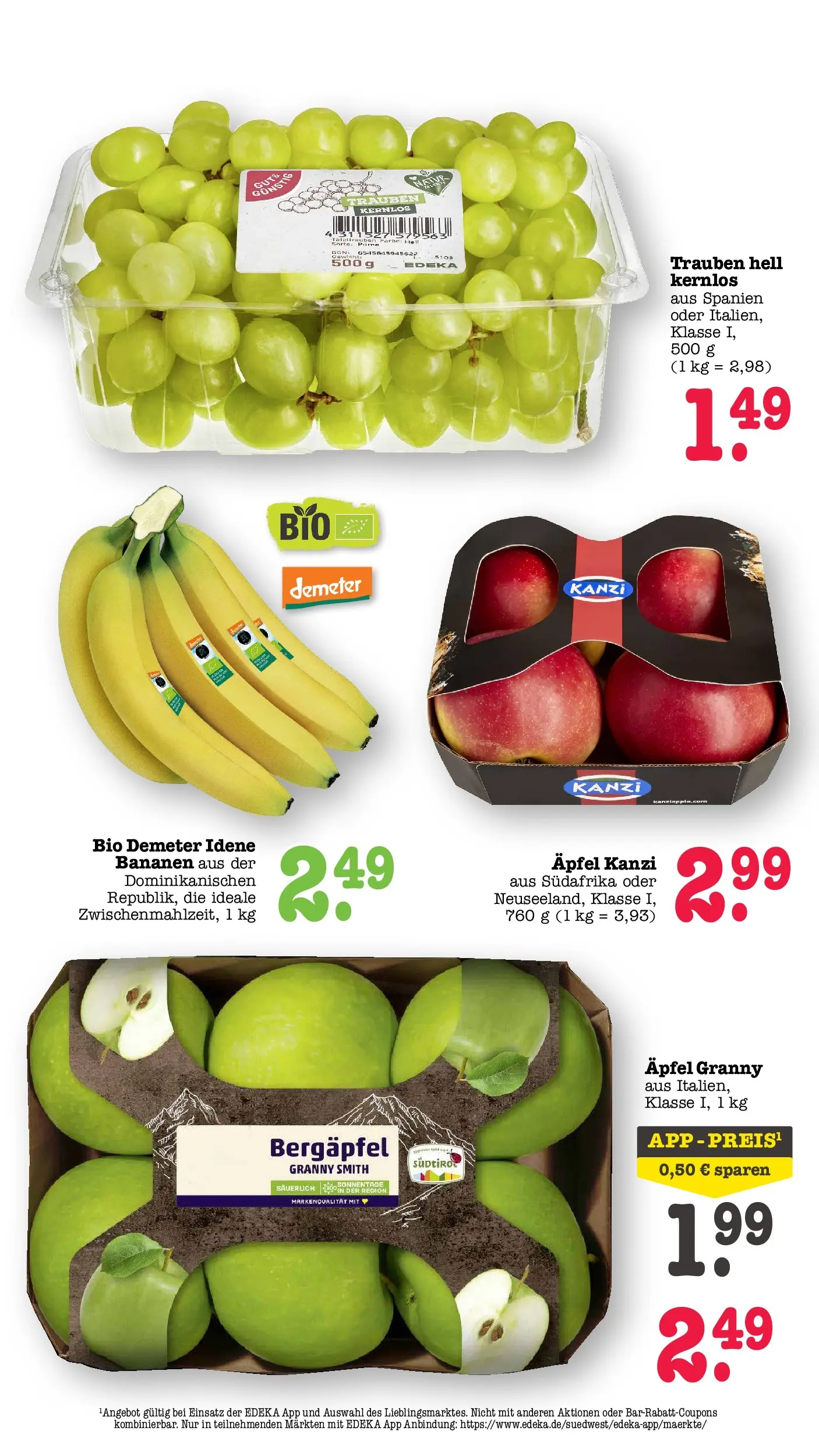 E center Prospekt Kuppenheim-Oberndorf (ab 03.08.2026) zum Blättern | Seite: 20 | Produkte: Gewicht, Trauben, Äpfel, Bananen E center Prospekt Kuppenheim-Oberndorf (ab 03.08.2026) zum Blättern | Seite: 20 | Produkte: Gewicht, Trauben, Äpfel, Bananen