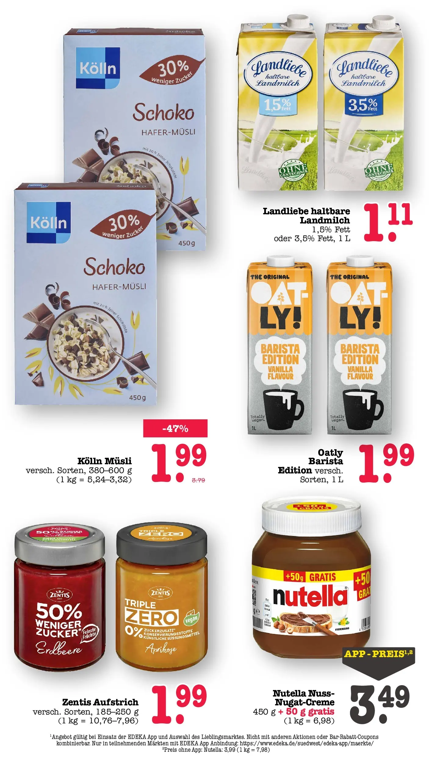 E center Prospekt Kuppenheim-Oberndorf (ab 03.08.2026) zum Blättern | Seite: 31 | Produkte: Musli, Schokolade, Nutella, Oatly E center Prospekt Kuppenheim-Oberndorf (ab 03.08.2026) zum Blättern | Seite: 31 | Produkte: Musli, Schokolade, Nutella, Oatly