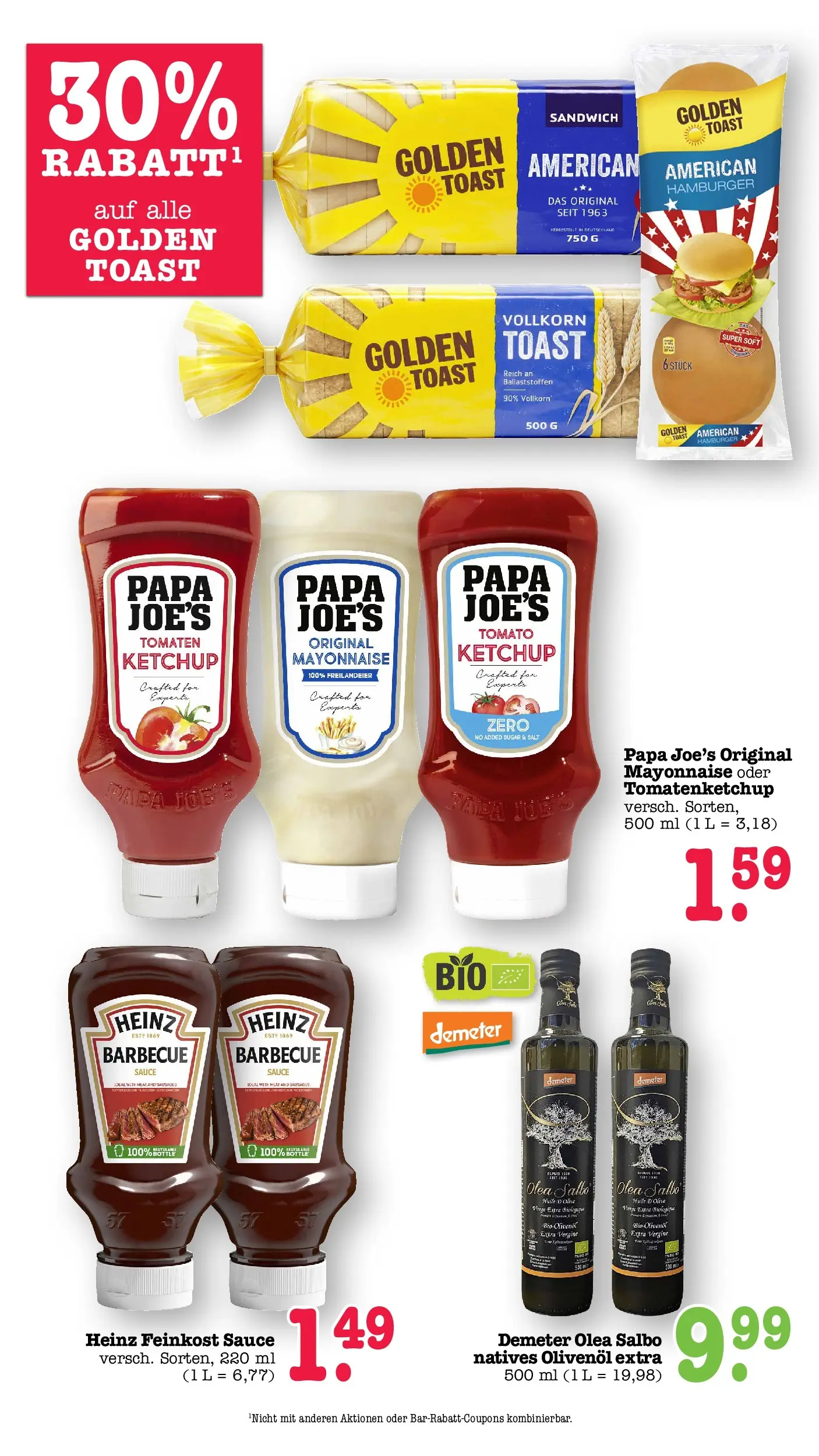 E center Prospekt Kuppenheim-Oberndorf (ab 03.08.2026) zum Blättern | Seite: 34 | Produkte: Toast, Olivenol, Tomaten, Mayonnaise E center Prospekt Kuppenheim-Oberndorf (ab 03.08.2026) zum Blättern | Seite: 34 | Produkte: Toast, Olivenol, Tomaten, Mayonnaise