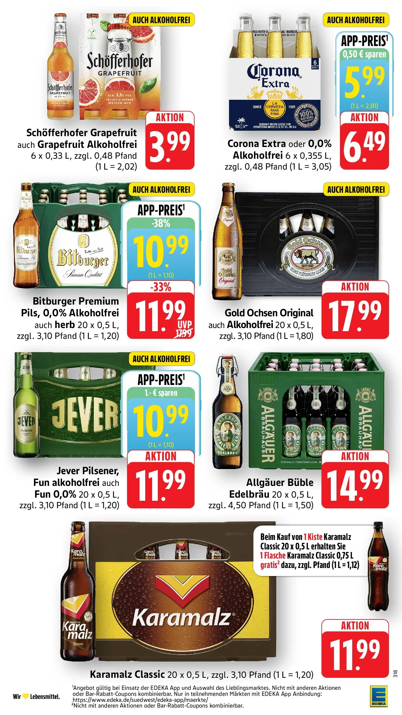 Edeka Prospekt Wangen (ab 03.08.2026) » Angebote Online | Seite: 27 | Produkte: Bitburger, Grapefruit, Jever