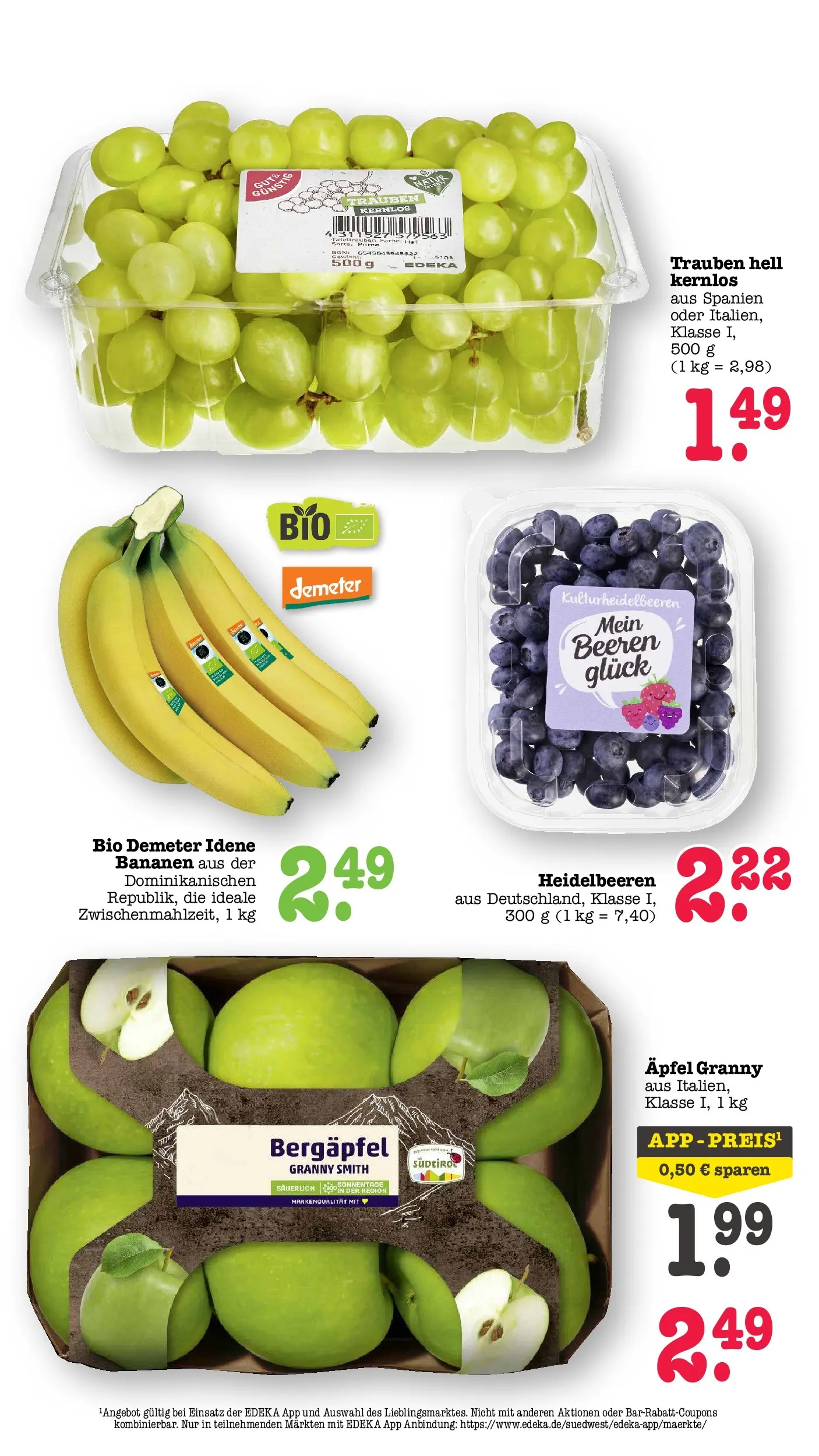 Edeka Prospekt Offenbach (ab 03.08.2026) ยป Angebote Online | Seite: 18 | Produkte: Trauben, รpfel, Bananen, Heidelbeeren Edeka Prospekt Offenbach (ab 03.08.2026) ยป Angebote Online | Seite: 18 | Produkte: Trauben, รpfel, Bananen, Heidelbeeren