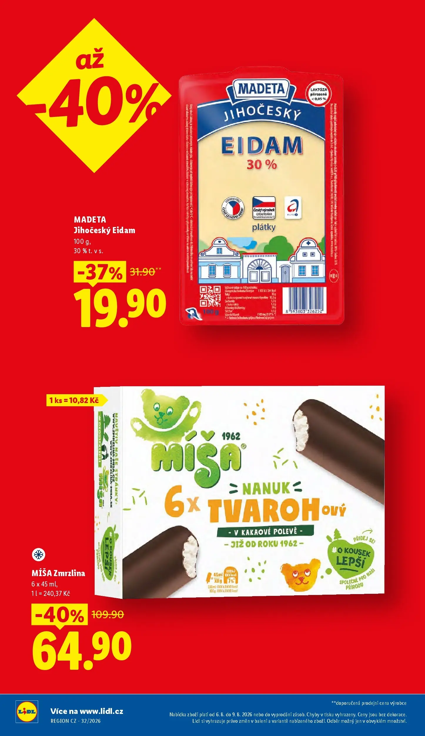 Lidl leták od 06.08.2026 - Nový akční leták | Strana: 8 | Produkty: Nanuk, Zmrzlina, Eidam