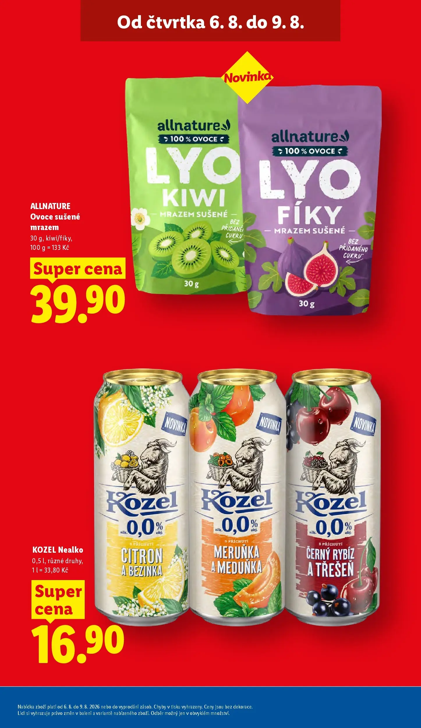 Lidl leták od 06.08.2026 - Nový akční leták | Strana: 9 | Produkty: Ovoce, Citron, Ovoce sušené mrazem, Kozel nealko