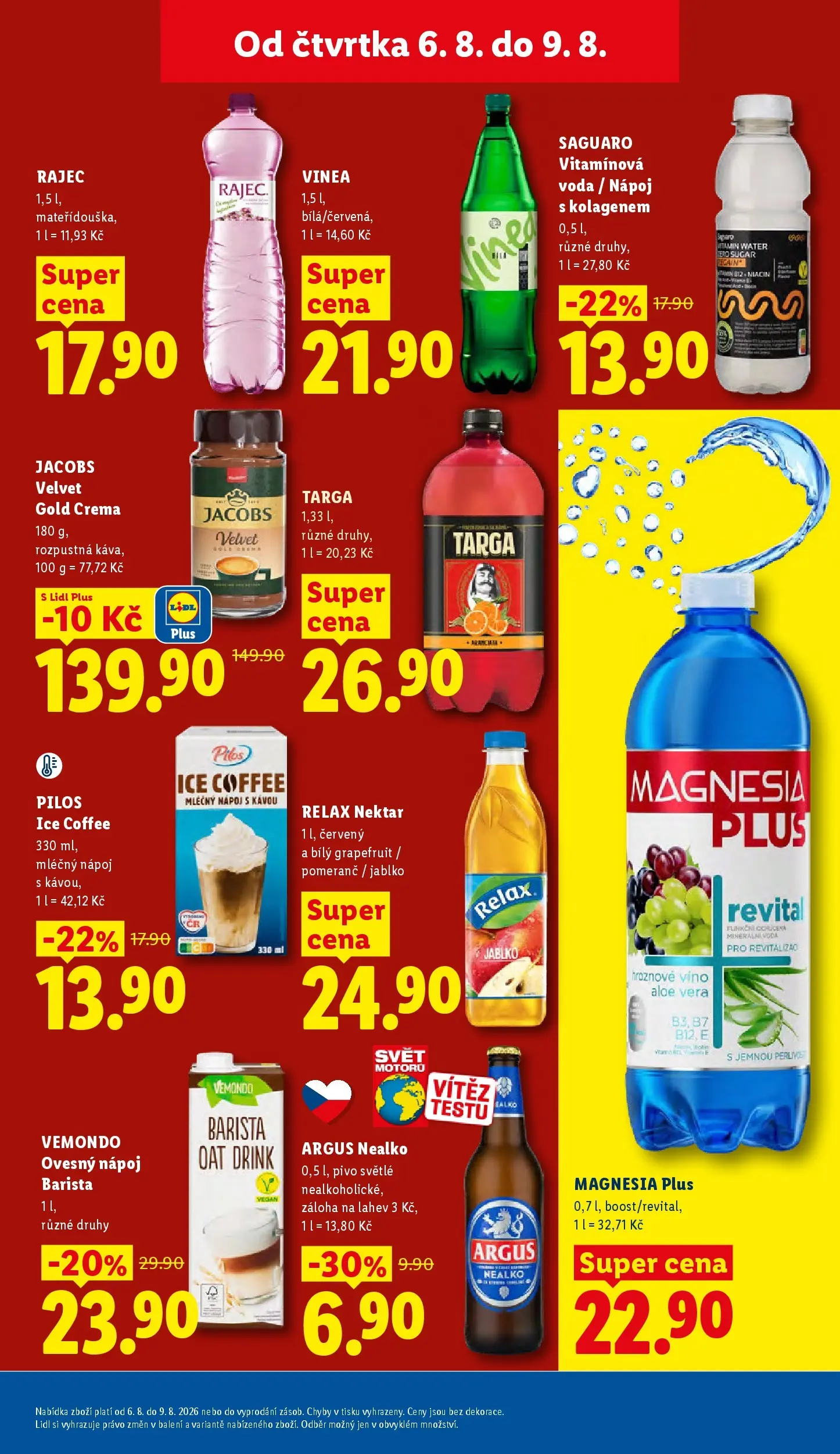 Lidl leták od 06.08.2026 - Nový akční leták | Strana: 25 | Produkty: Pivo, Argus, Ovesný nápoj, Vinea