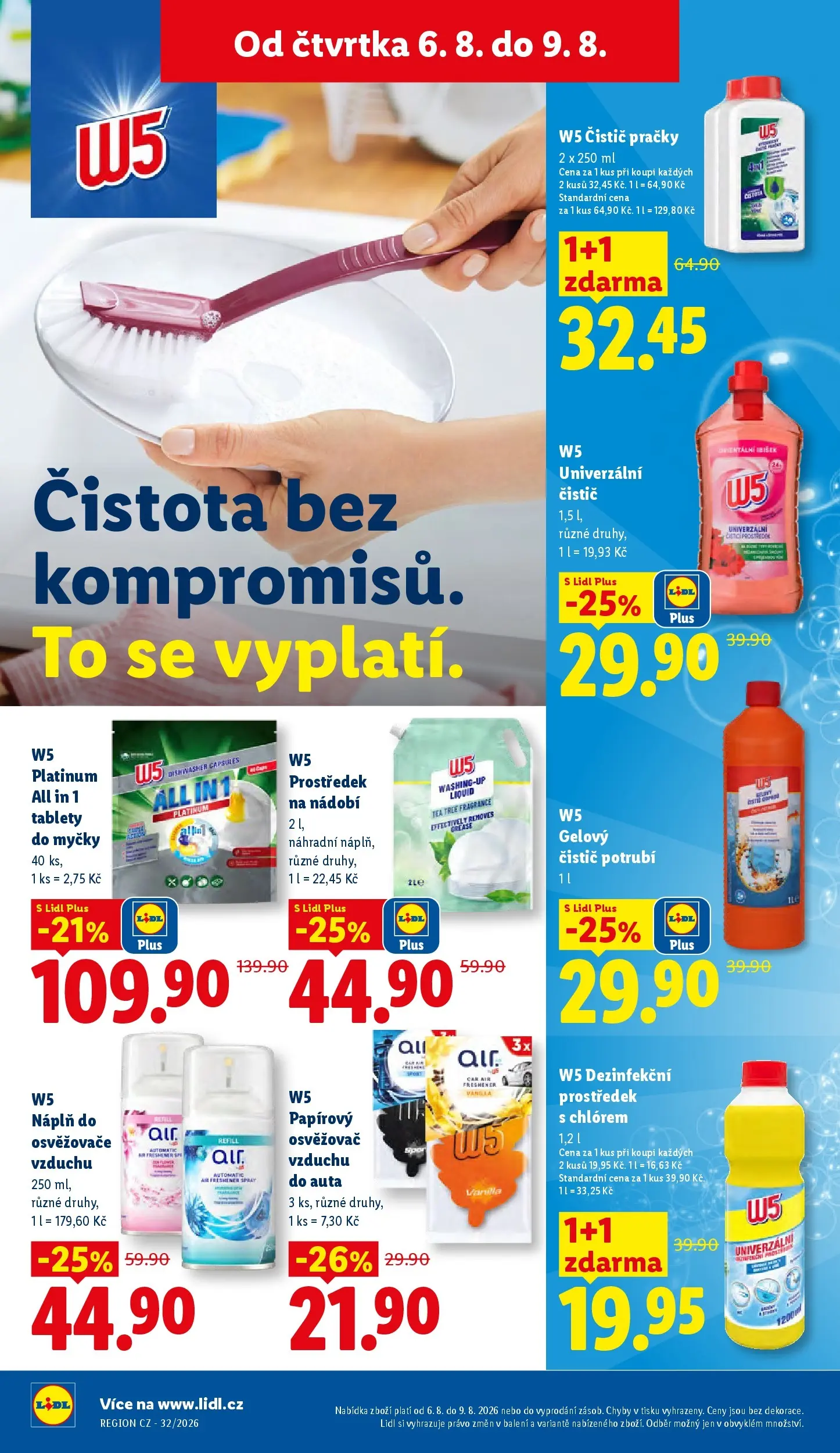 Lidl leták od 06.08.2026 - Nový akční leták | Strana: 30 | Produkty: Tablety do myčky, Nádobí, Univerzální čistič, Osvěžovač vzduchu