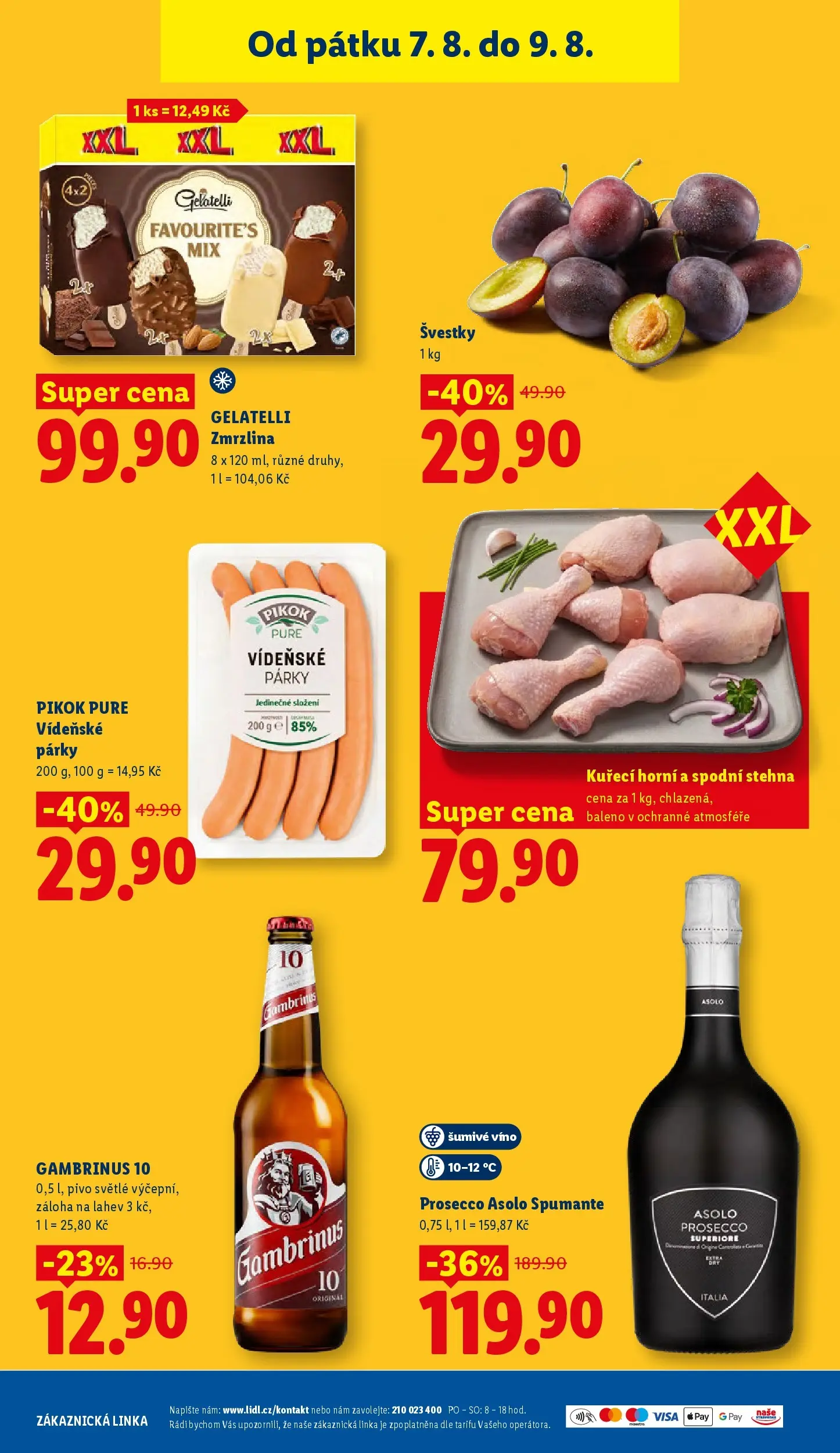 Lidl leták od 06.08.2026 - Nový akční leták | Strana: 41 | Produkty: Zmrzlina Gelatelli, Švestky, Víno, Párky