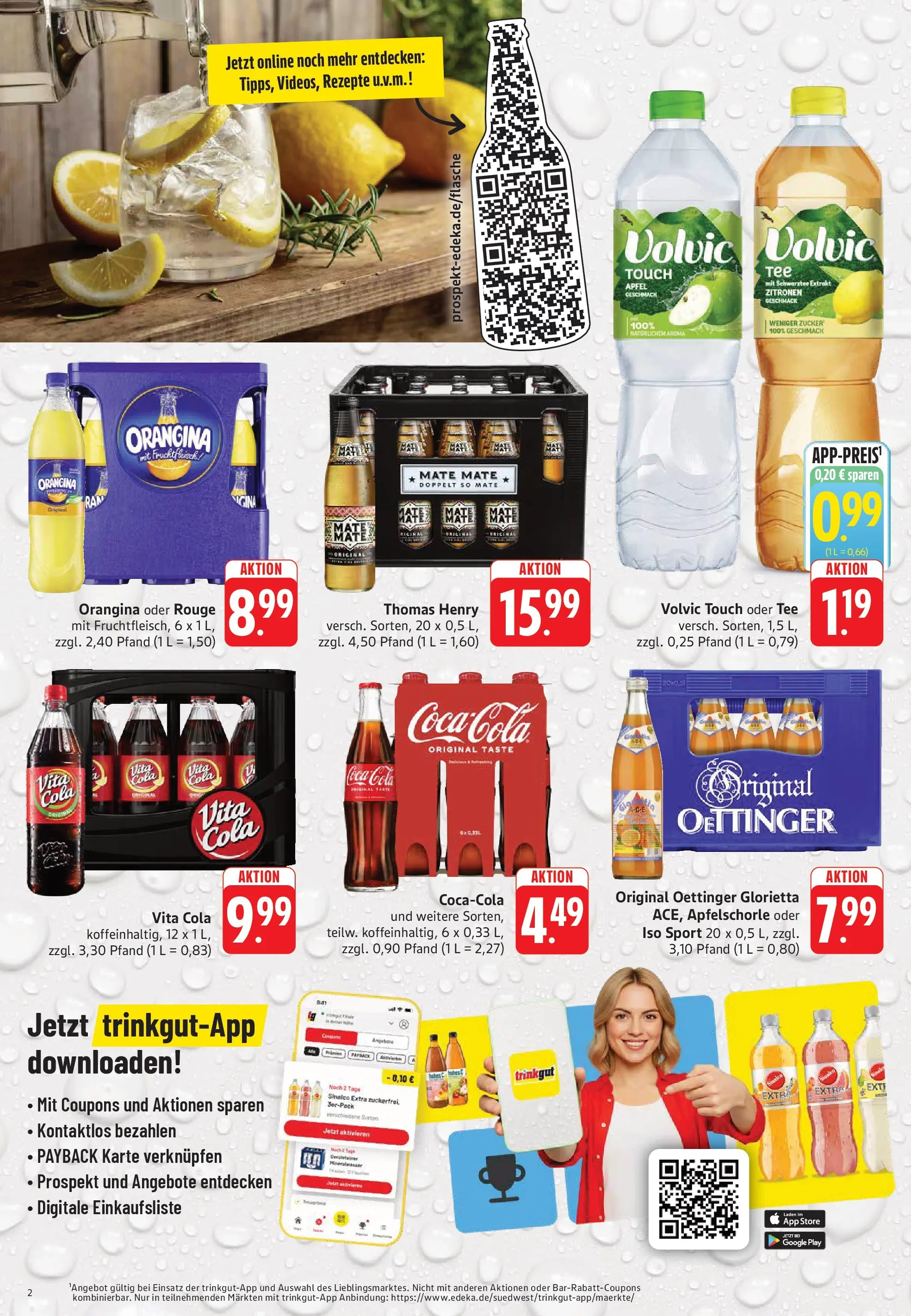 Trinkgut Prospekt Bad Kreuznach (ab 03.08.2026) » Angebote online | Seite: 2 | Produkte: Cola, Zucker, Tee, Zitronen