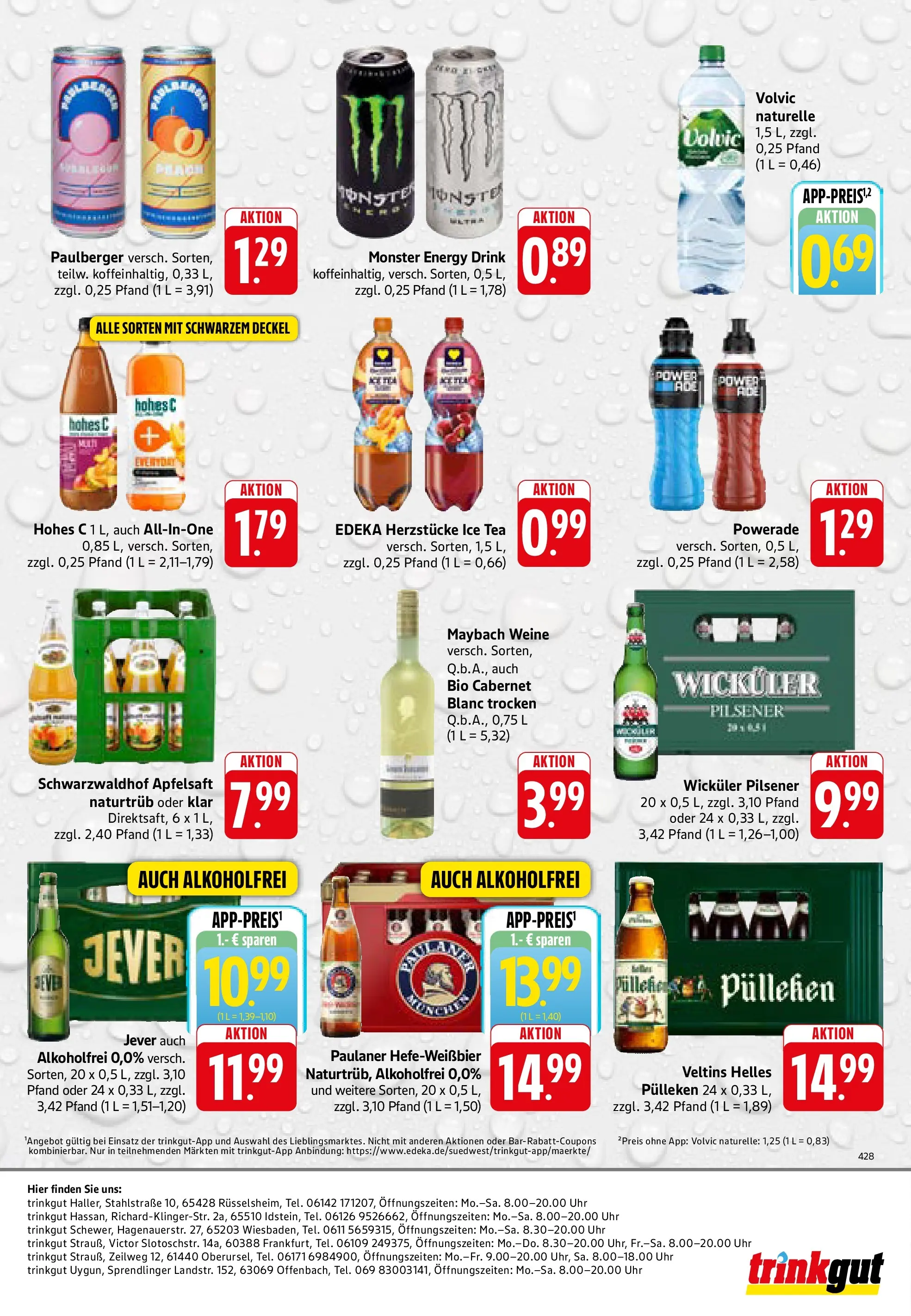 Trinkgut Prospekt Rüsselsheim (ab 03.08.2026) » Angebote online | Seite: 6 | Produkte: Apfelsaft, Monster, Uhr, Veltins