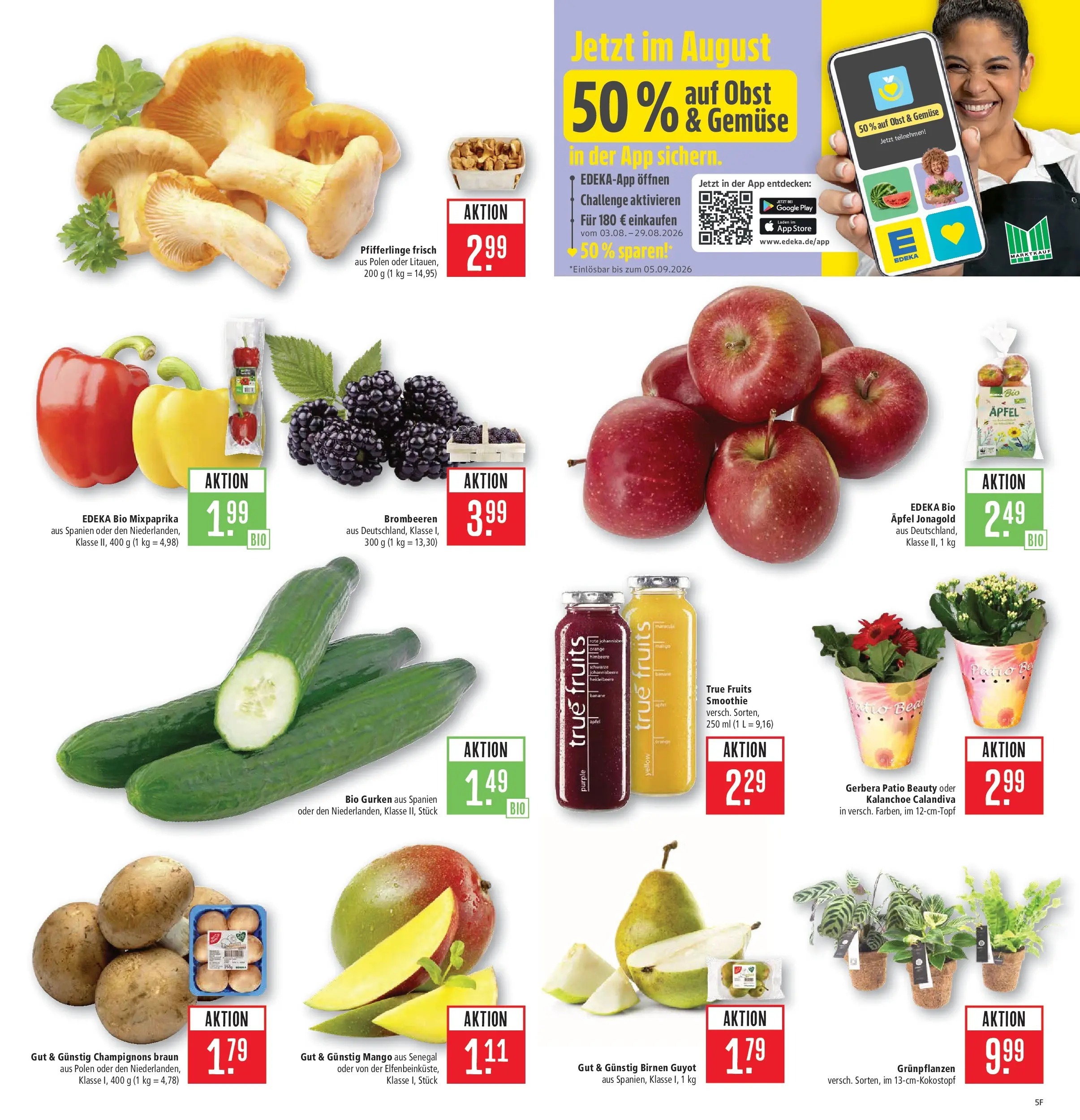 Marktkauf Prospekt Weil Am Rhein (ab 03.08.2026) » Angebote online | Seite: 5 | Produkte: Äpfel, Obst, Mango, Gurken