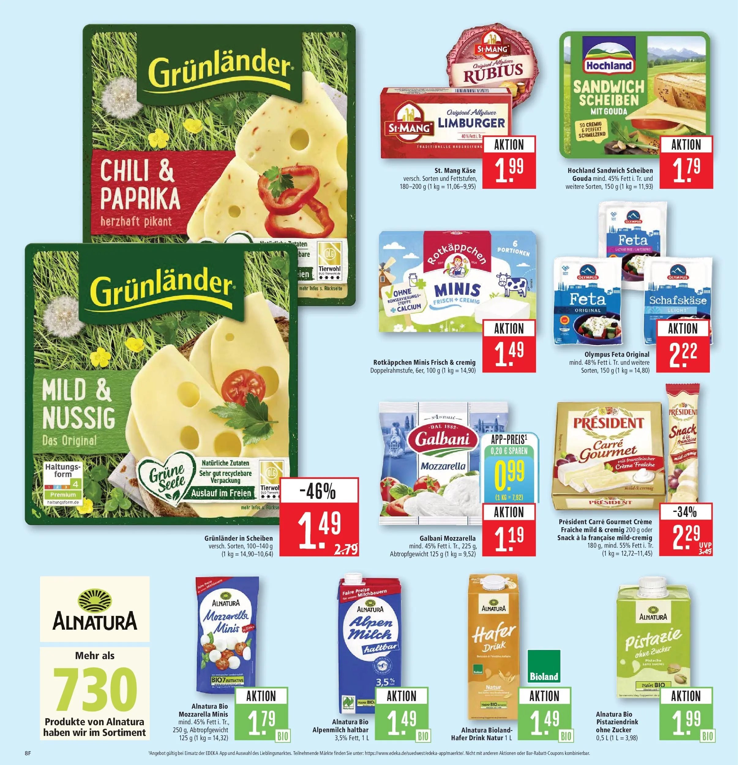 Marktkauf Prospekt Weil Am Rhein (ab 03.08.2026) » Angebote online | Seite: 8 | Produkte: Feta, Milch, Gouda, Schafskase