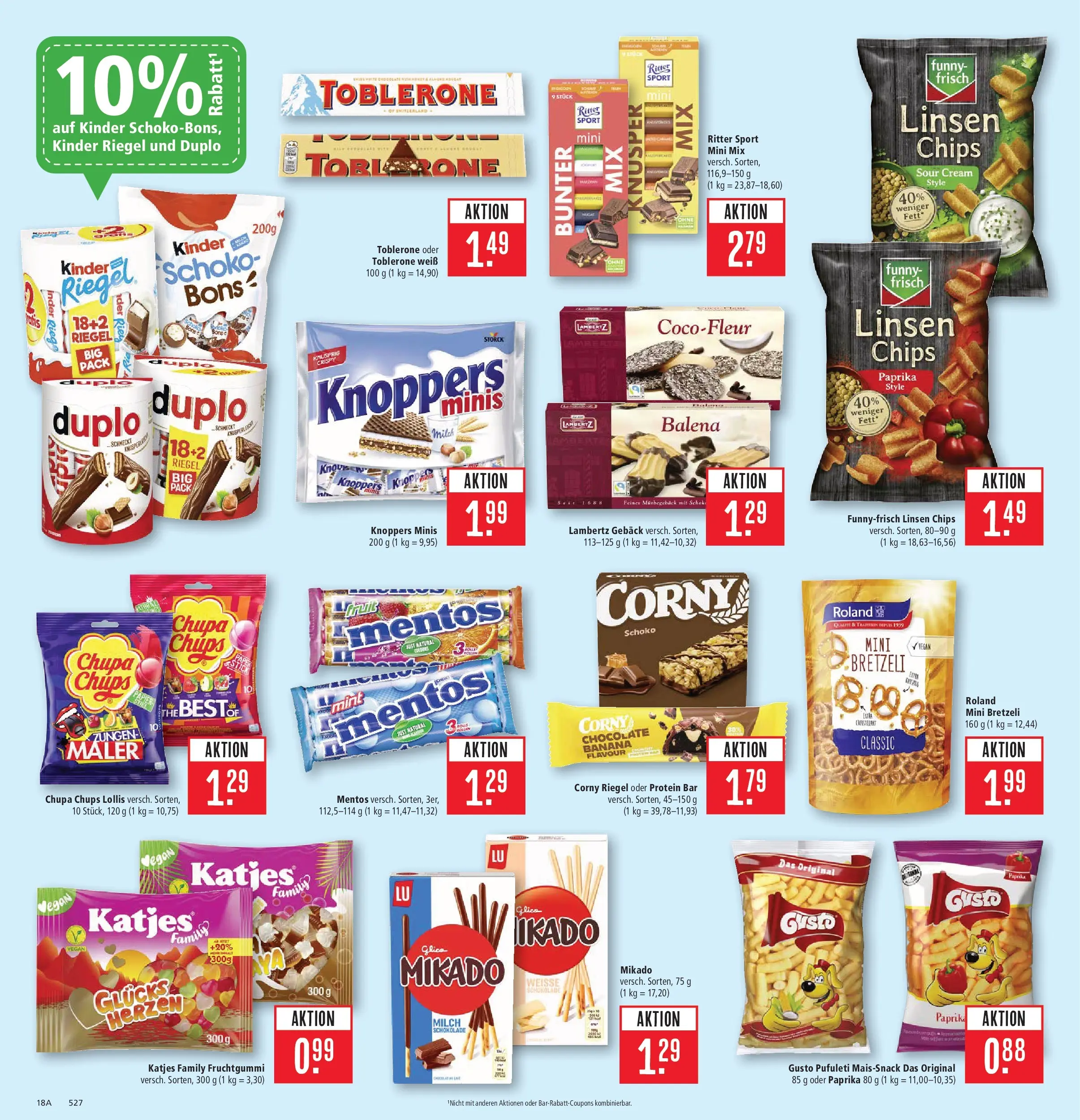 Marktkauf Prospekt Aschaffenburg (ab 03.08.2026) » Angebote online | Seite: 22 | Produkte: Ritter sport, Katjes, Kinder riegel, Knoppers