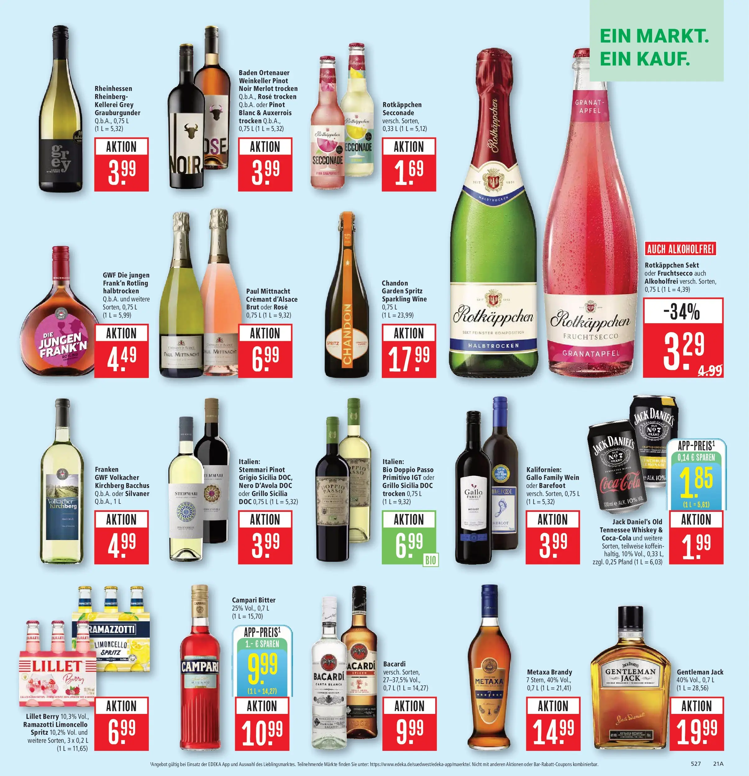 Marktkauf Prospekt Aschaffenburg (ab 03.08.2026) » Angebote online | Seite: 25 | Produkte: Rotkappchen sekt, Sekt, Merlot, Doppio Passo