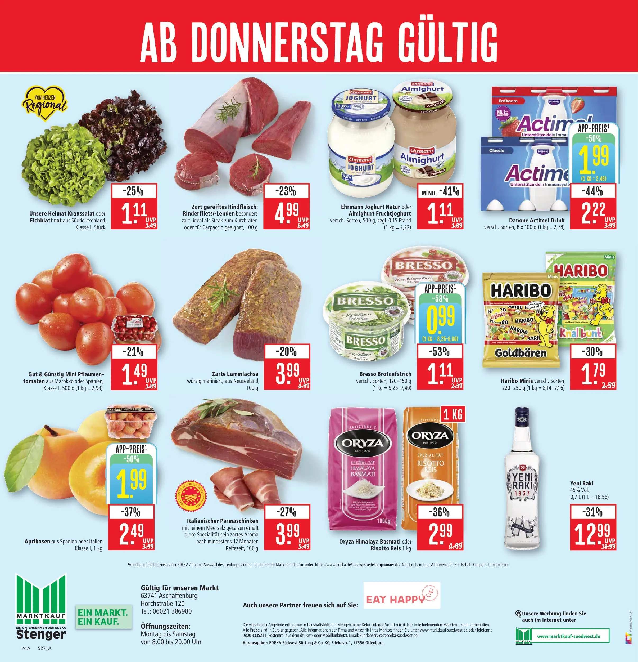 Marktkauf Prospekt Aschaffenburg (ab 03.08.2026) » Angebote online | Seite: 28 | Produkte: Haribo, Joghurt, Bresso, Rindfleisch