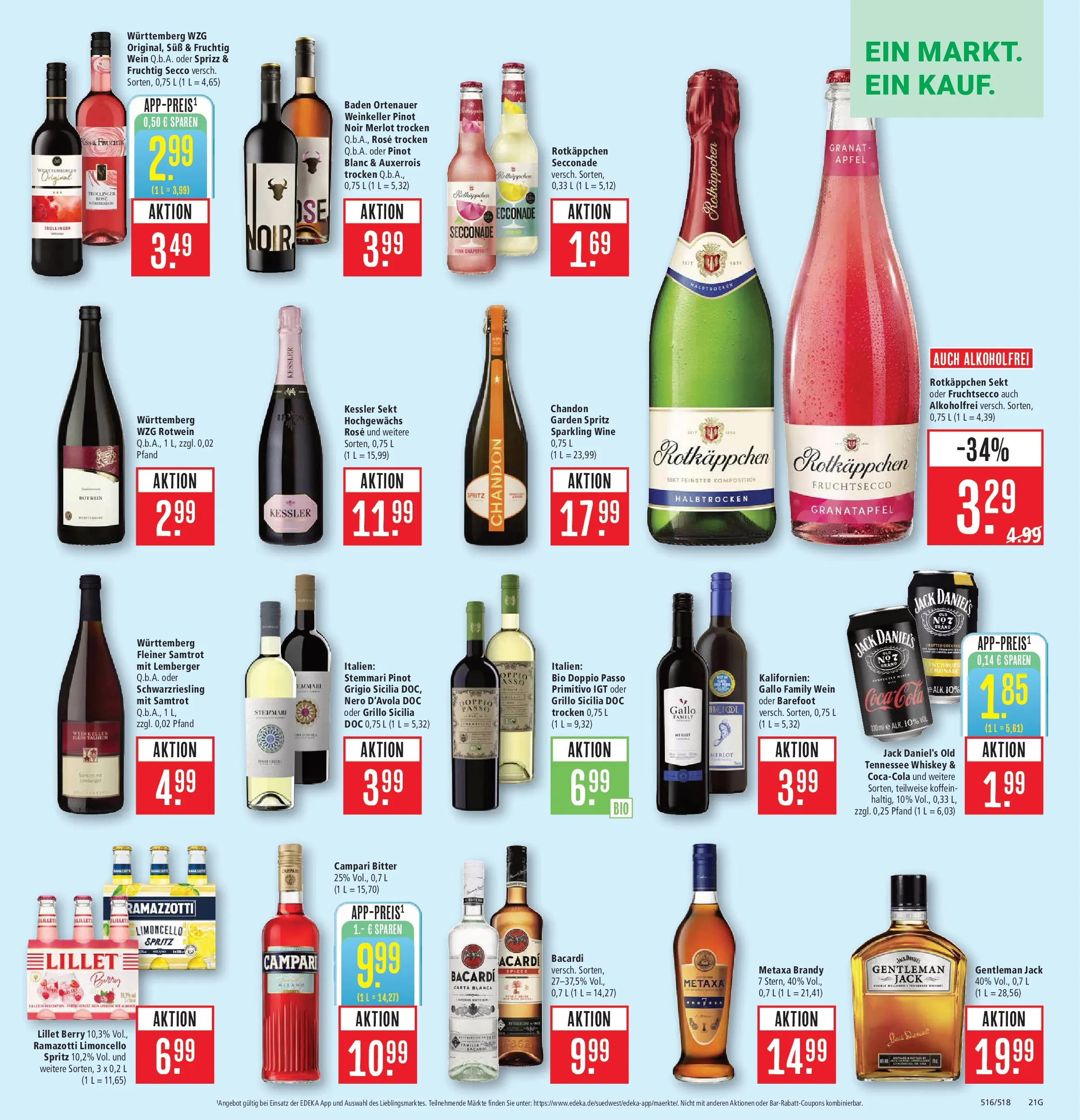 Marktkauf Prospekt Heidenheim (ab 03.08.2026) » Angebote online | Seite: 25 | Produkte: Sekt, Campari, Jack Daniel's, Whiskey