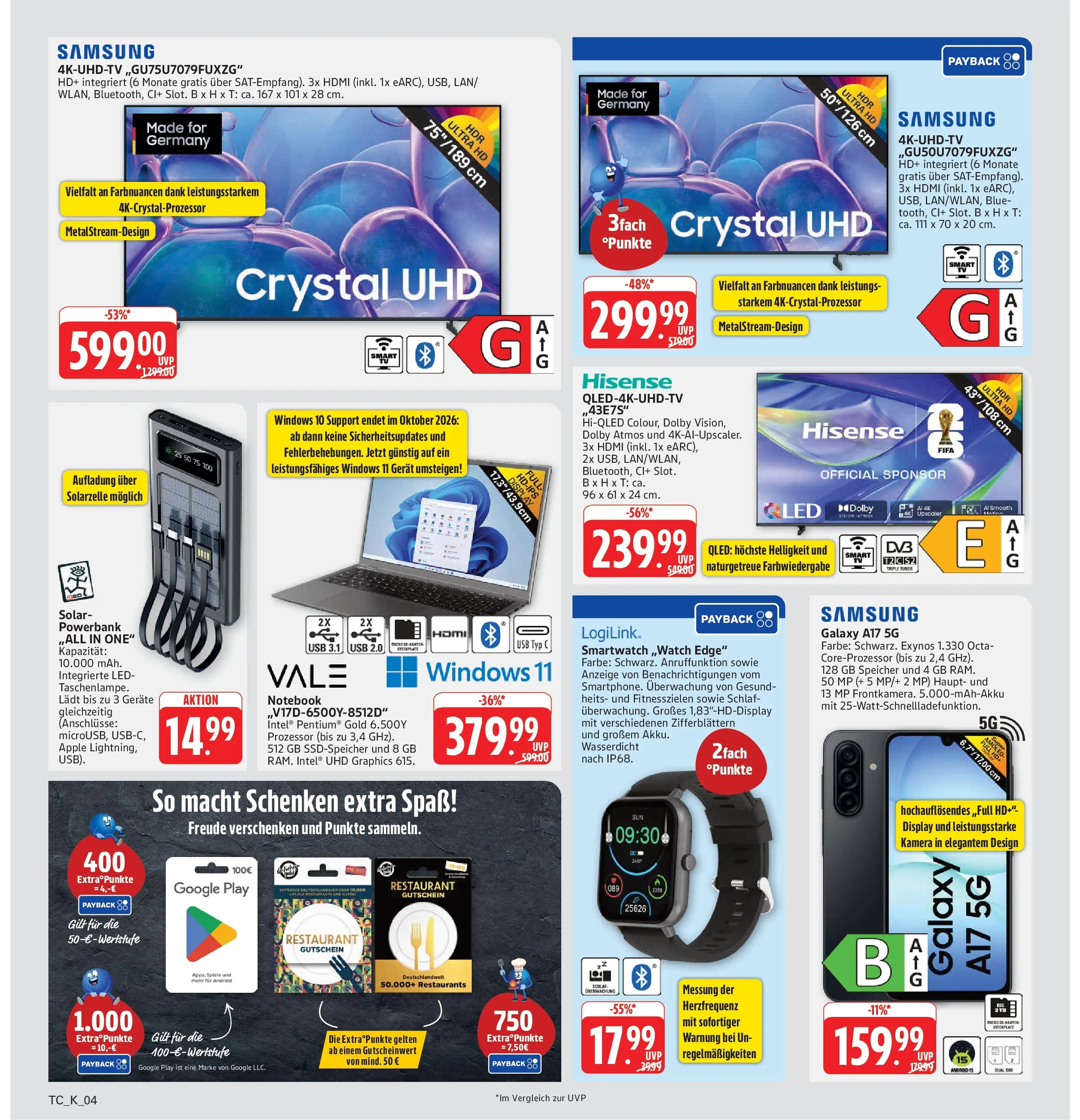 Marktkauf Prospekt Heidenheim (ab 03.08.2026) » Angebote online | Seite: 32 | Produkte: Kamera, Smartwatch, Samsung, Apple